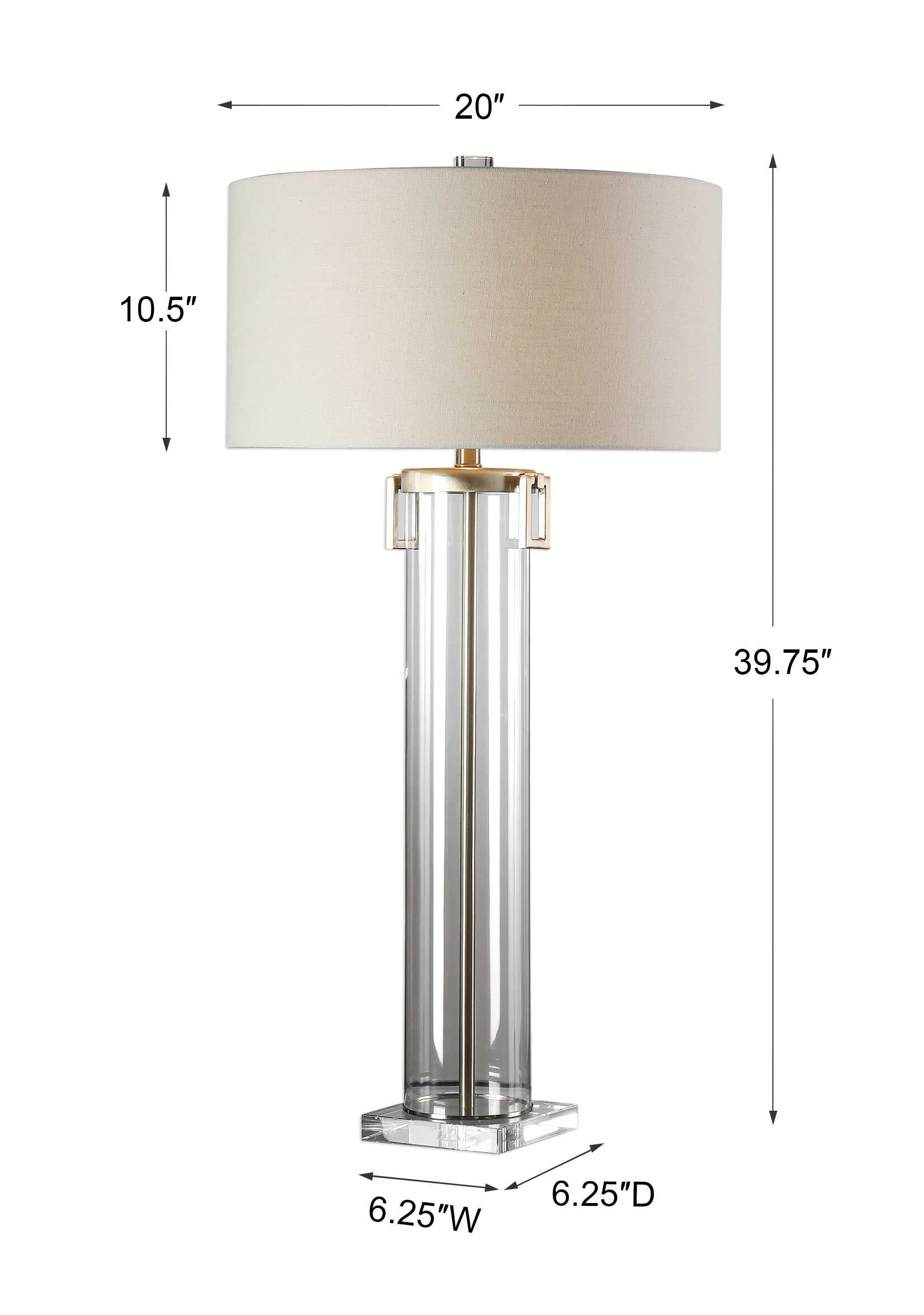 Monette Nickel Tall Cylinder Lamp