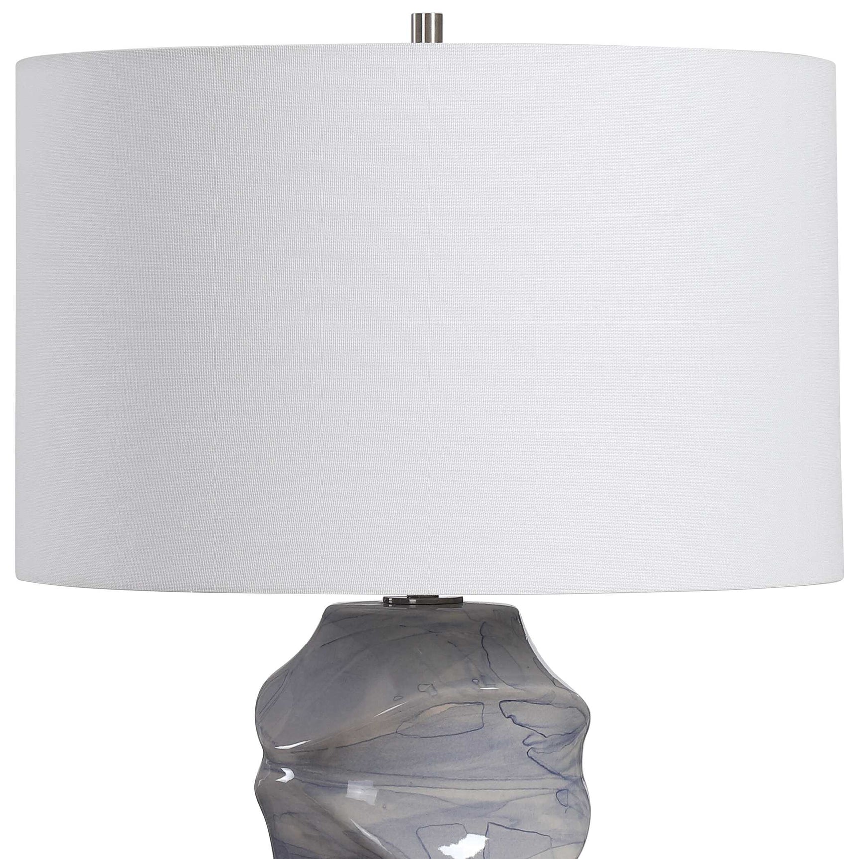 Waves Blue/White Table Lamp