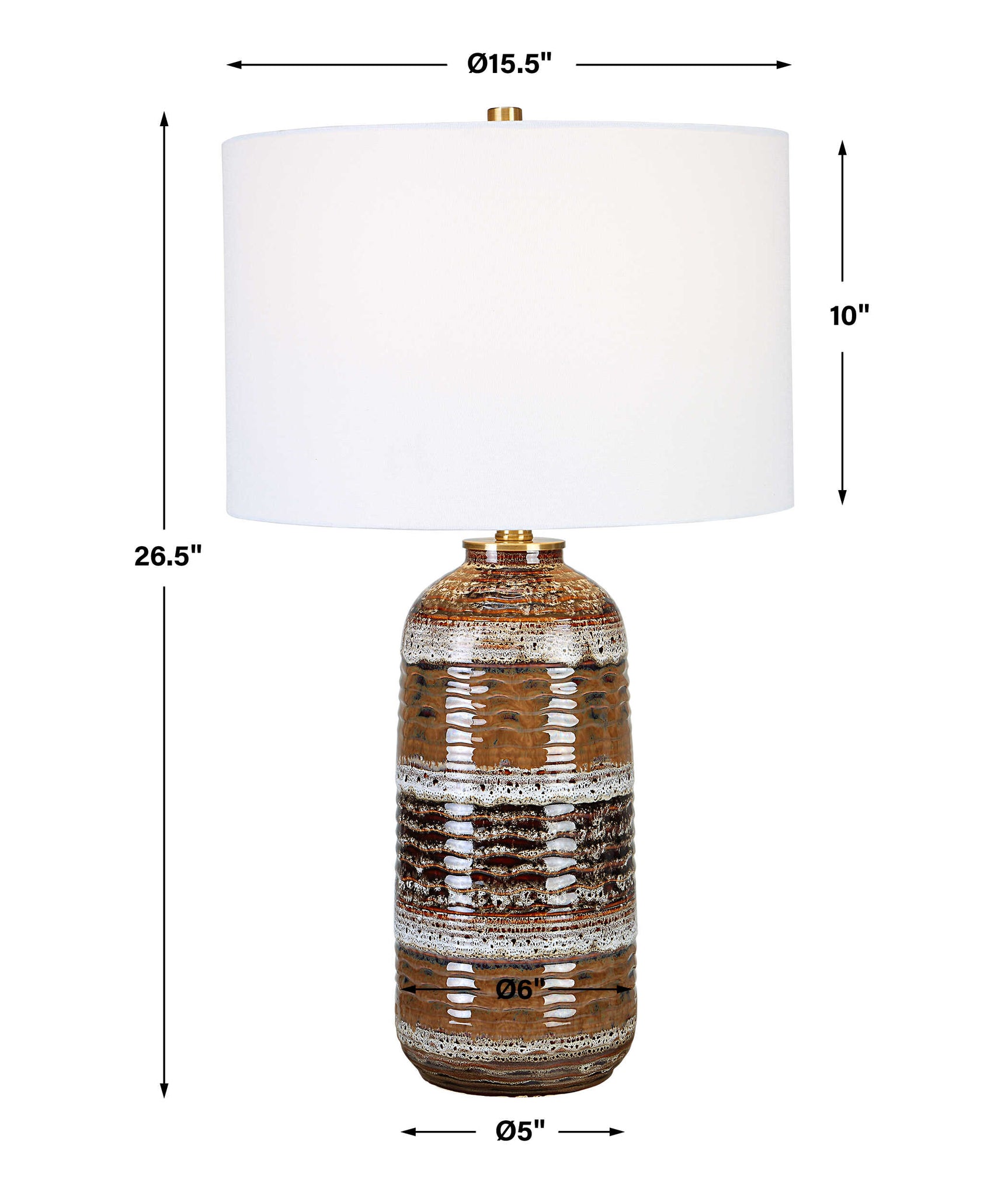Roan Artesian Black/Brown/White Table Lamp