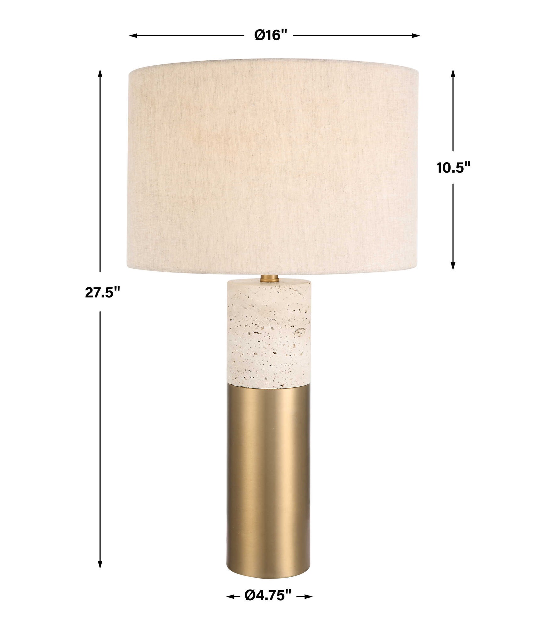 Gravitas Brass Elegant & Stone Lamp