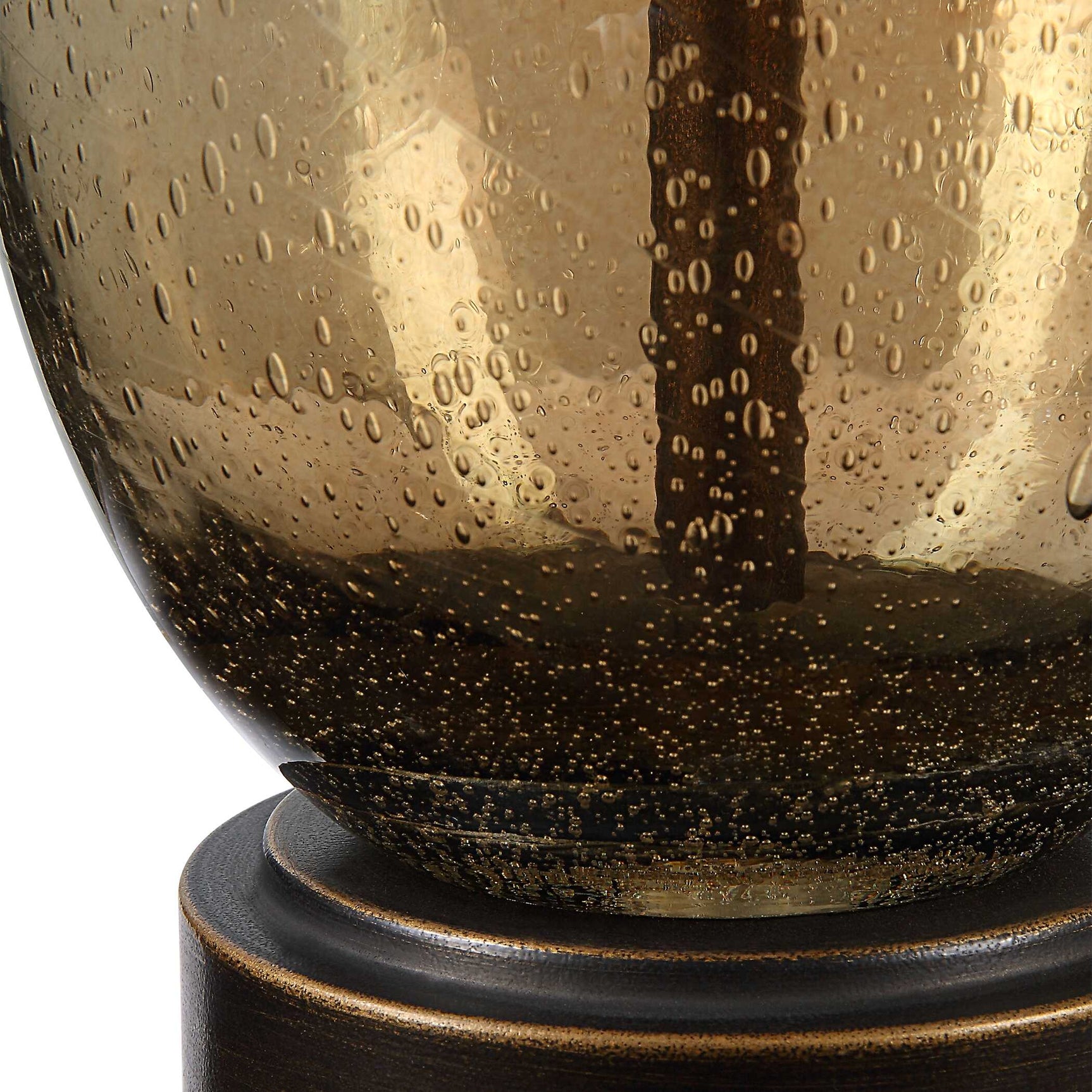 Baltic Bronze/Brown Teardrop Glass Table Lamp