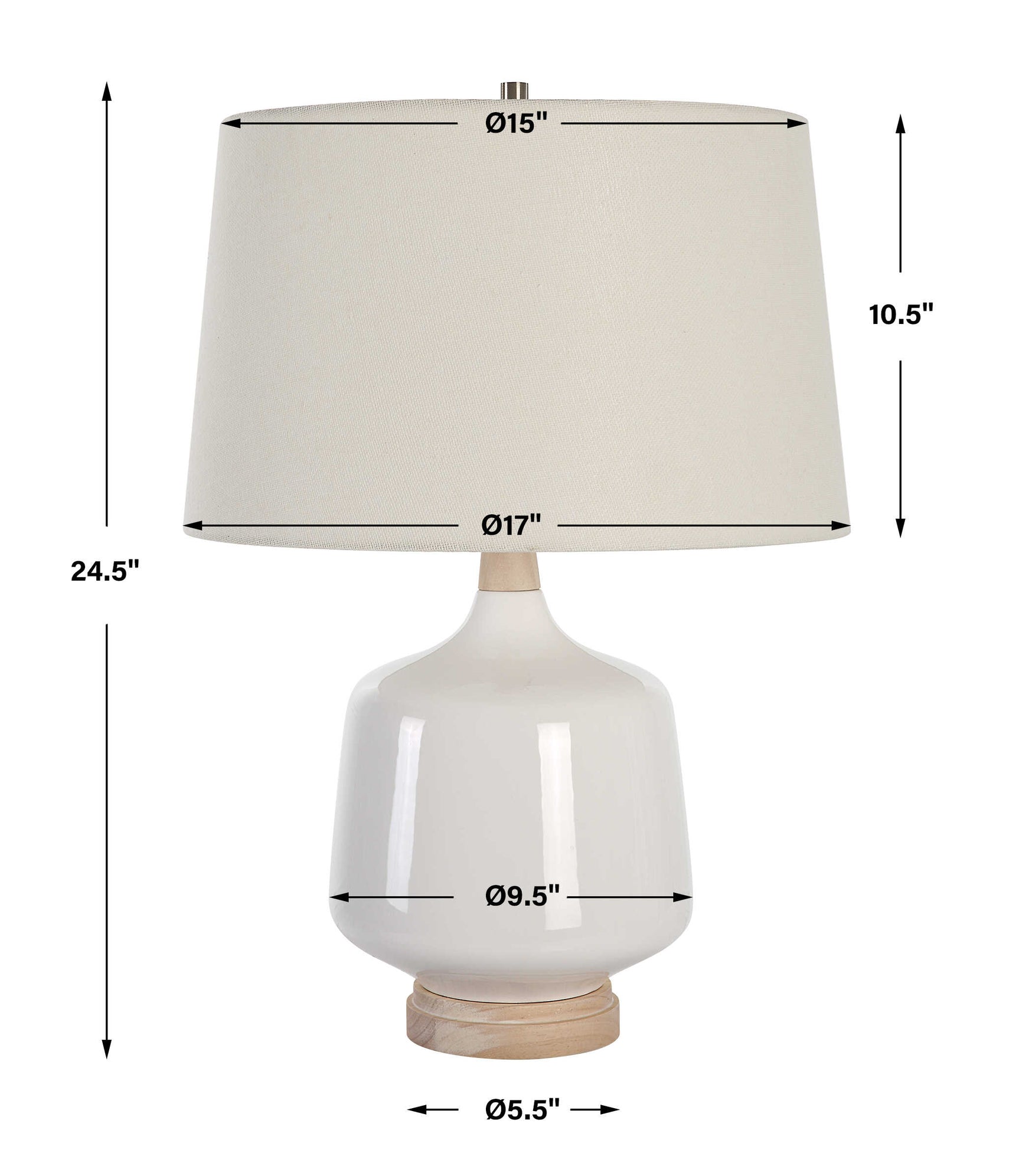 Opal Gloss White Table Lamp