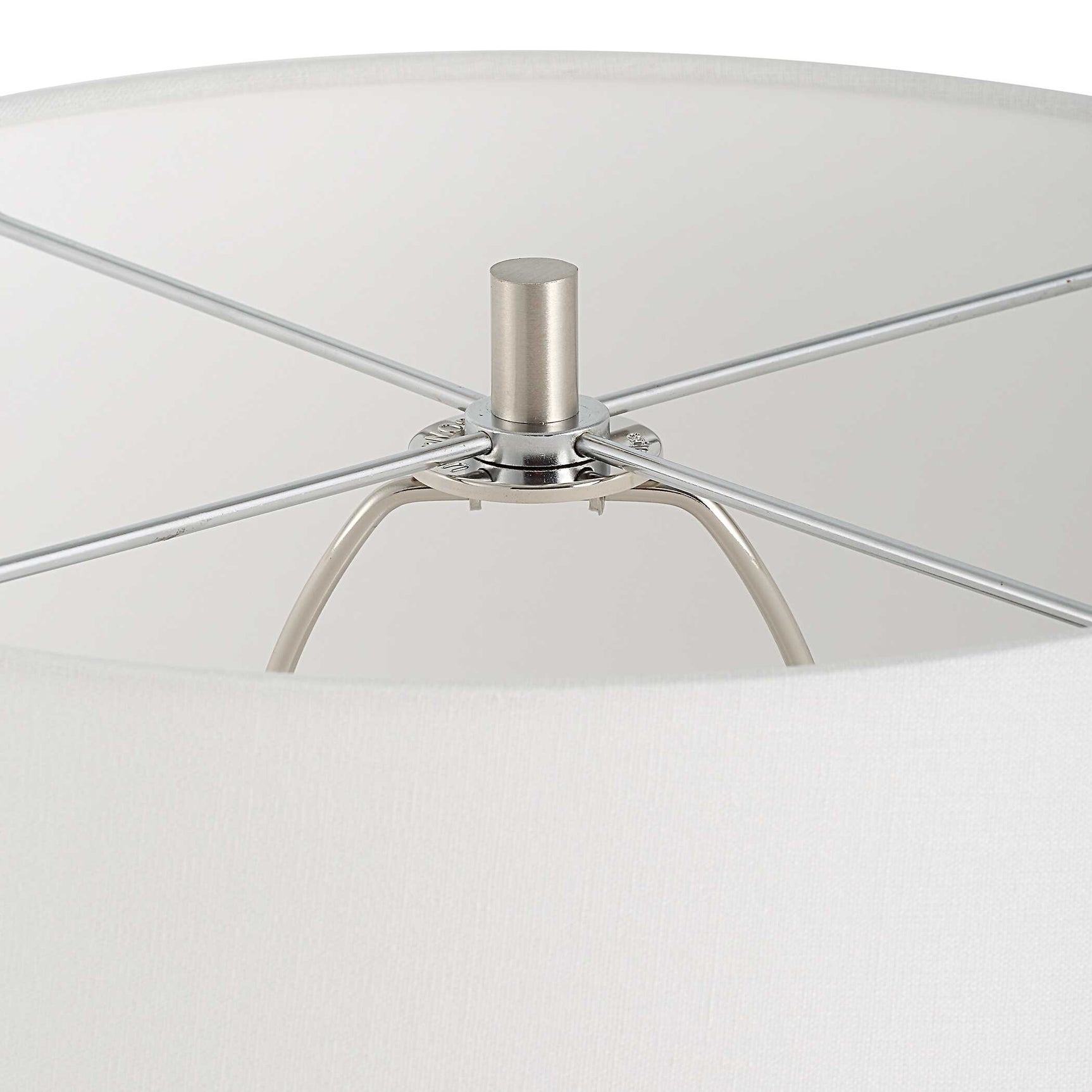 Quinn White/Silver Table Lamp