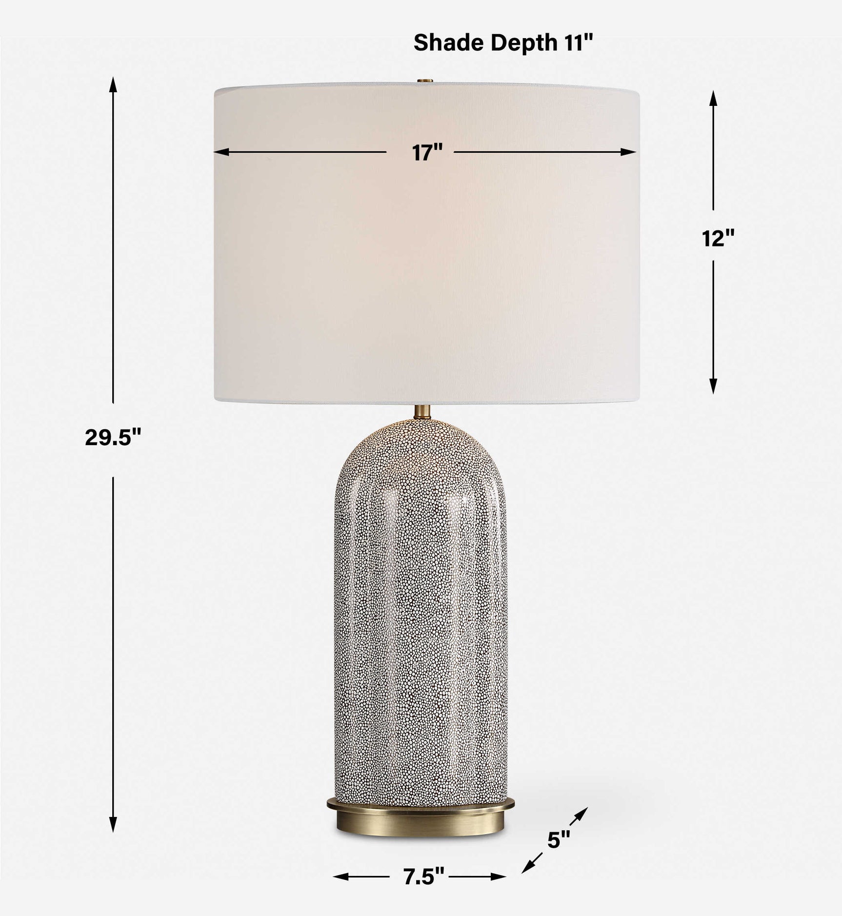 Dapple Brown/White Table Lamp