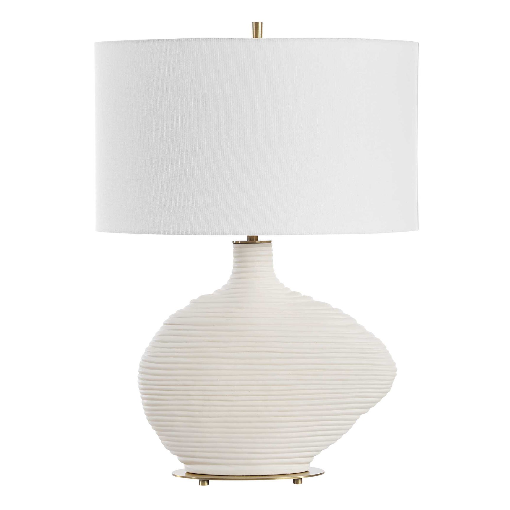 Duostacked White Ceramic Table Lamp