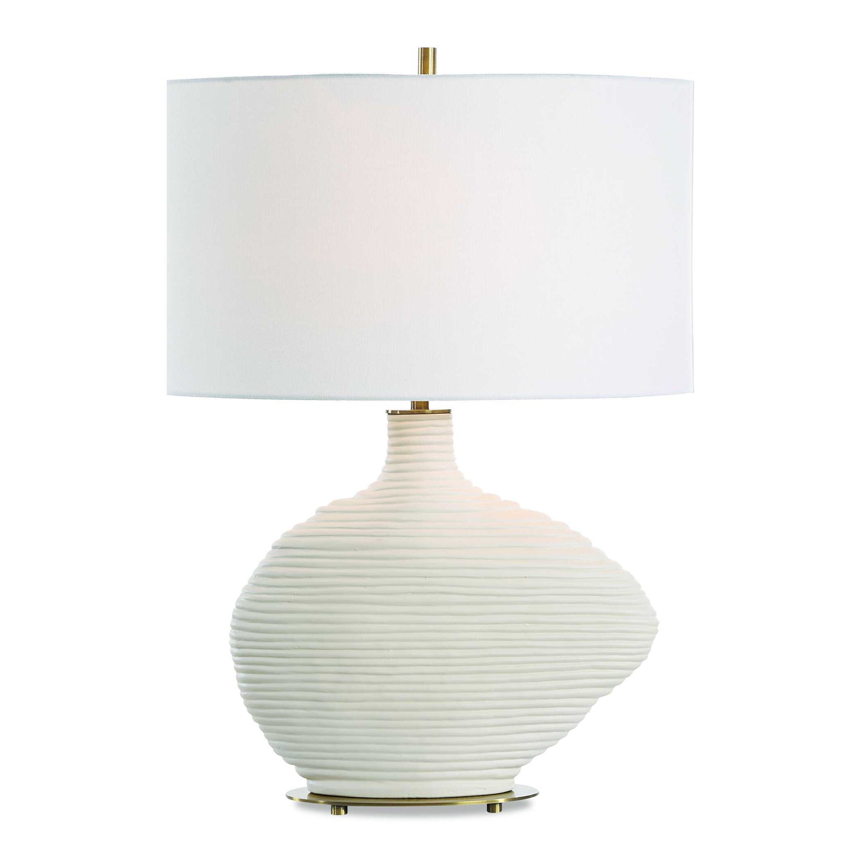 Duostacked White Ceramic Table Lamp