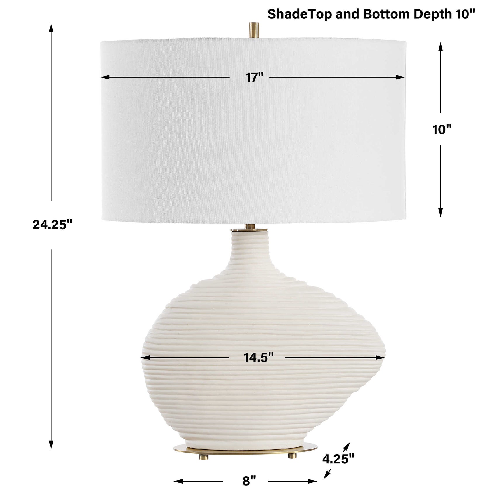 Duostacked White Ceramic Table Lamp
