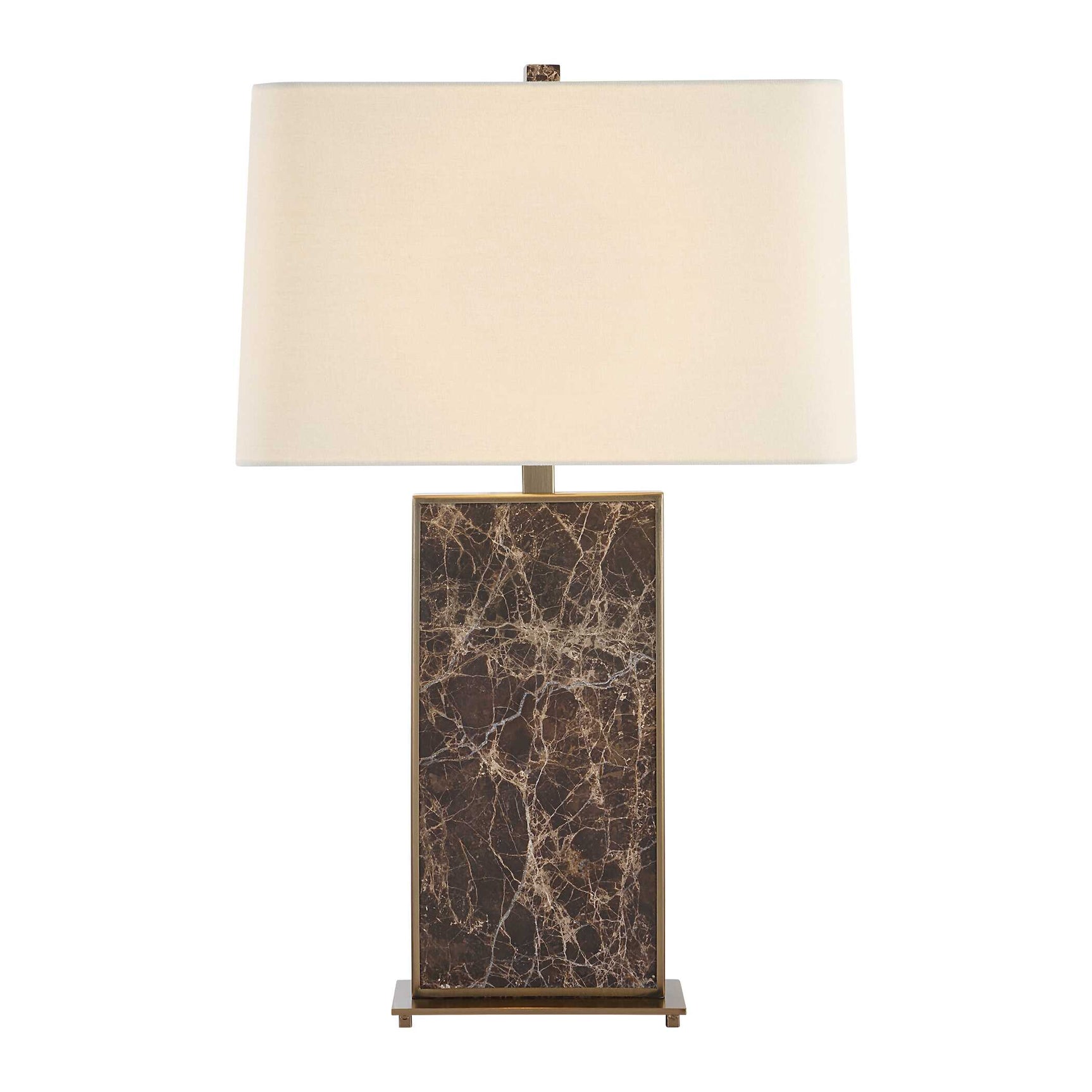 Lafferty Brass/Brown Marble Table Lamp