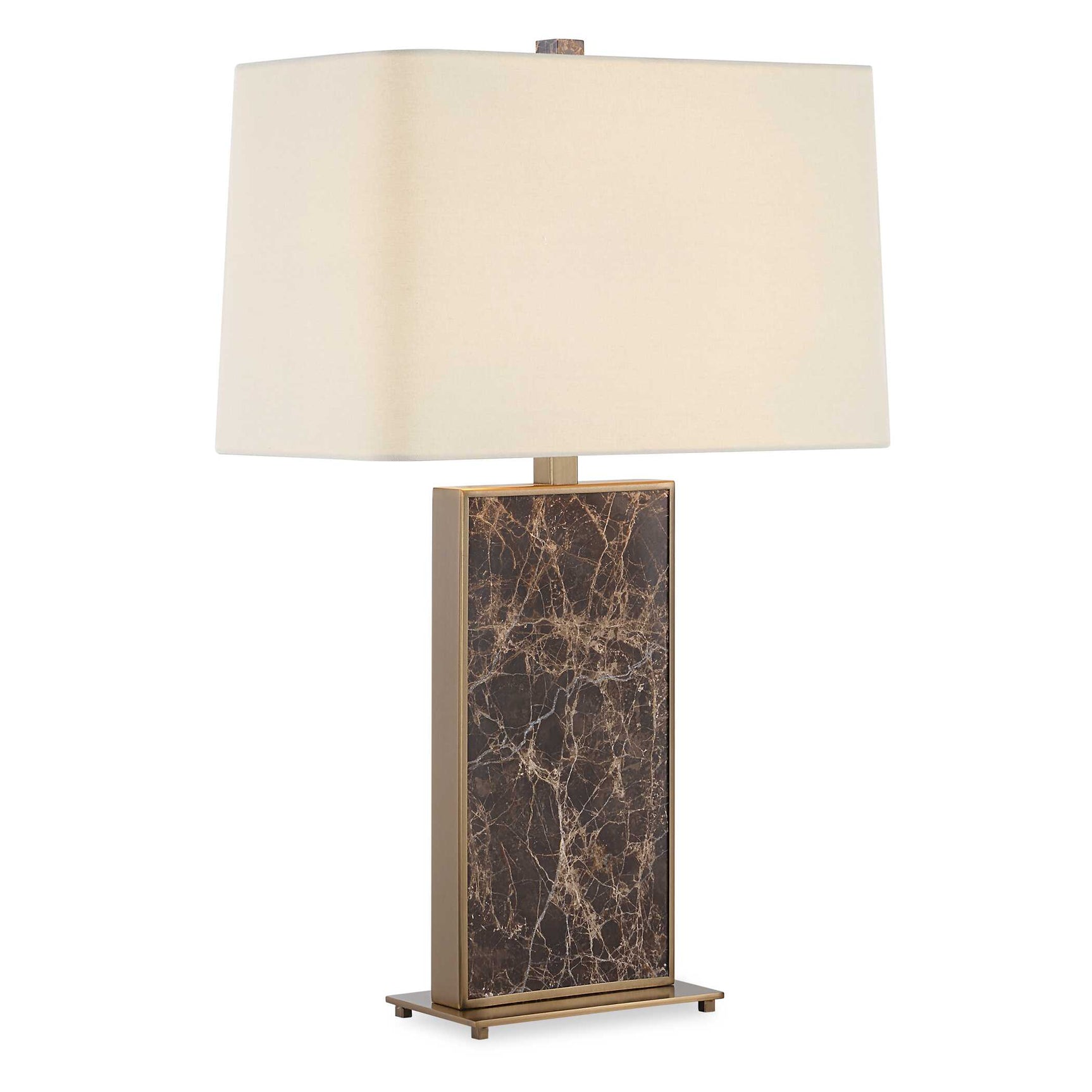 Lafferty Brass/Brown Marble Table Lamp