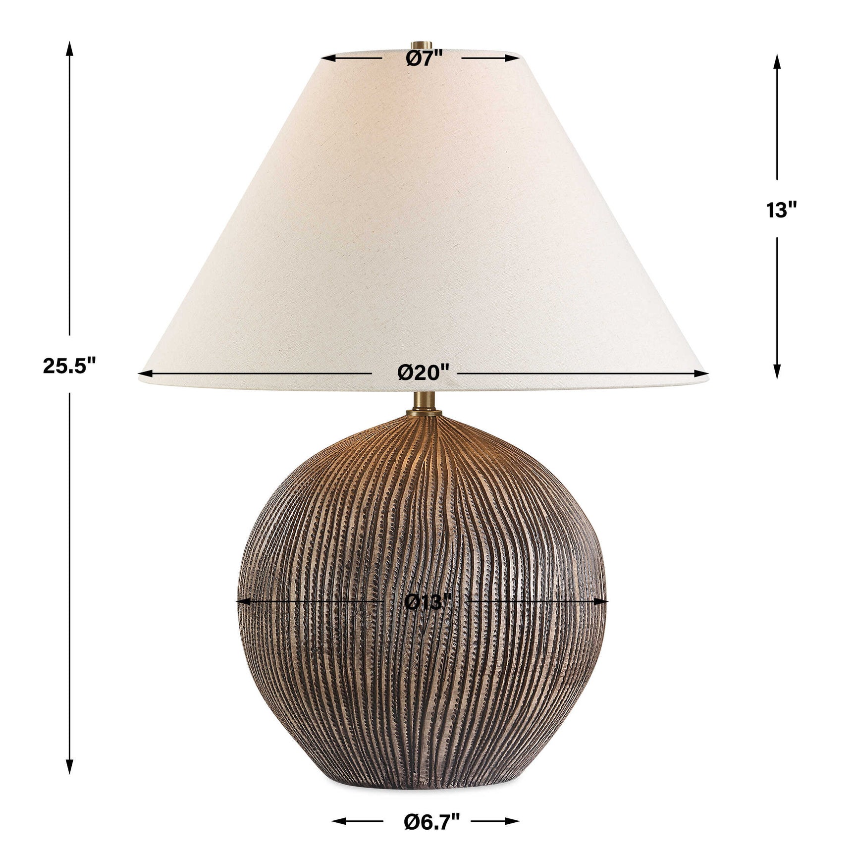 Sayre Dark Brown Table Lamp