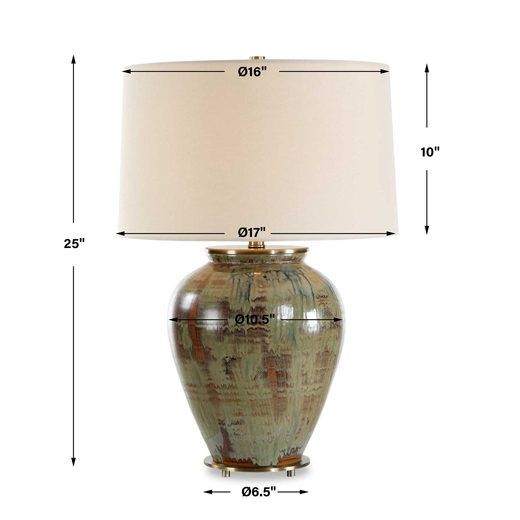 Olisa Brown/Green Table Lamp