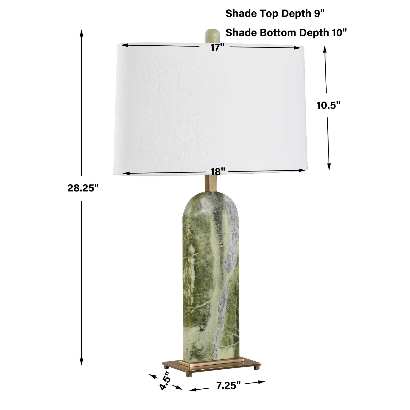 Moorea Green Marble Table Lamp