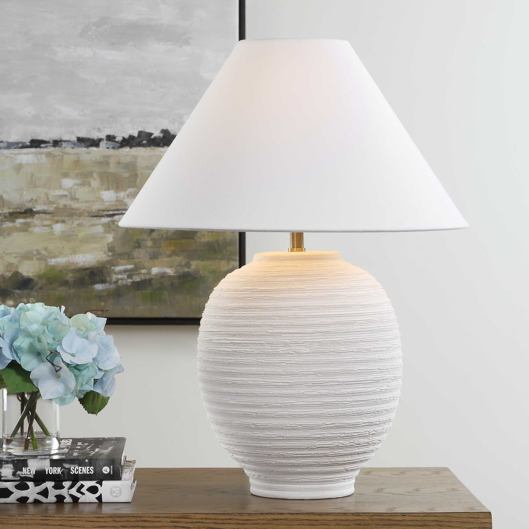 Rocio White Ceramic Table Lamp