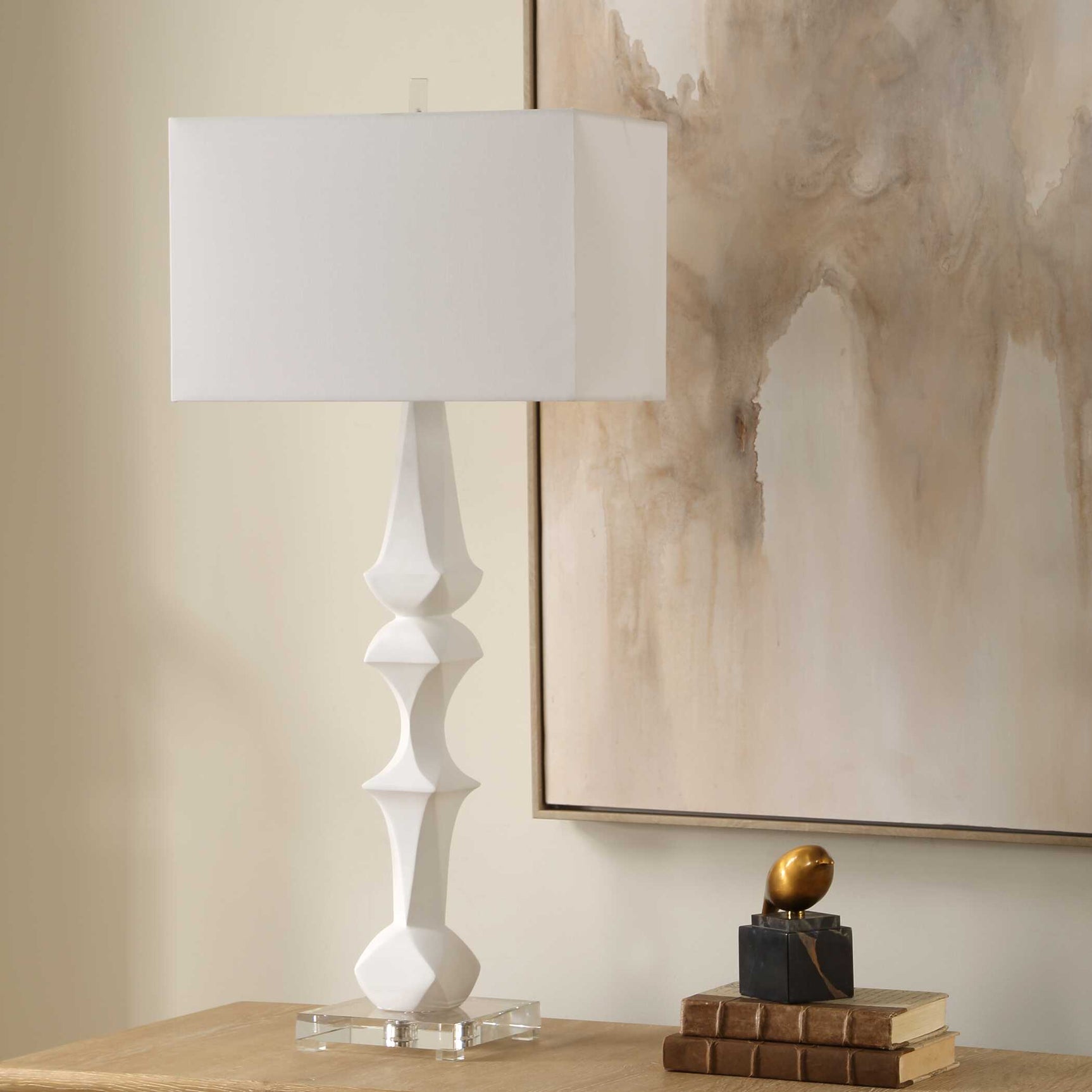 Mayme White Table Lamp