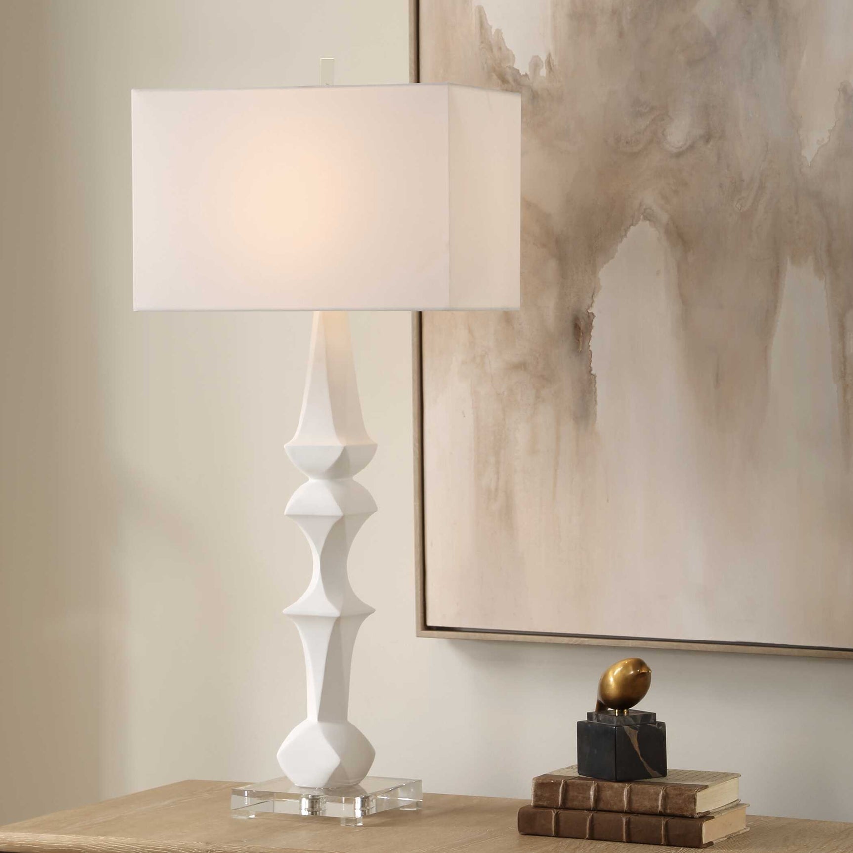 Mayme White Table Lamp