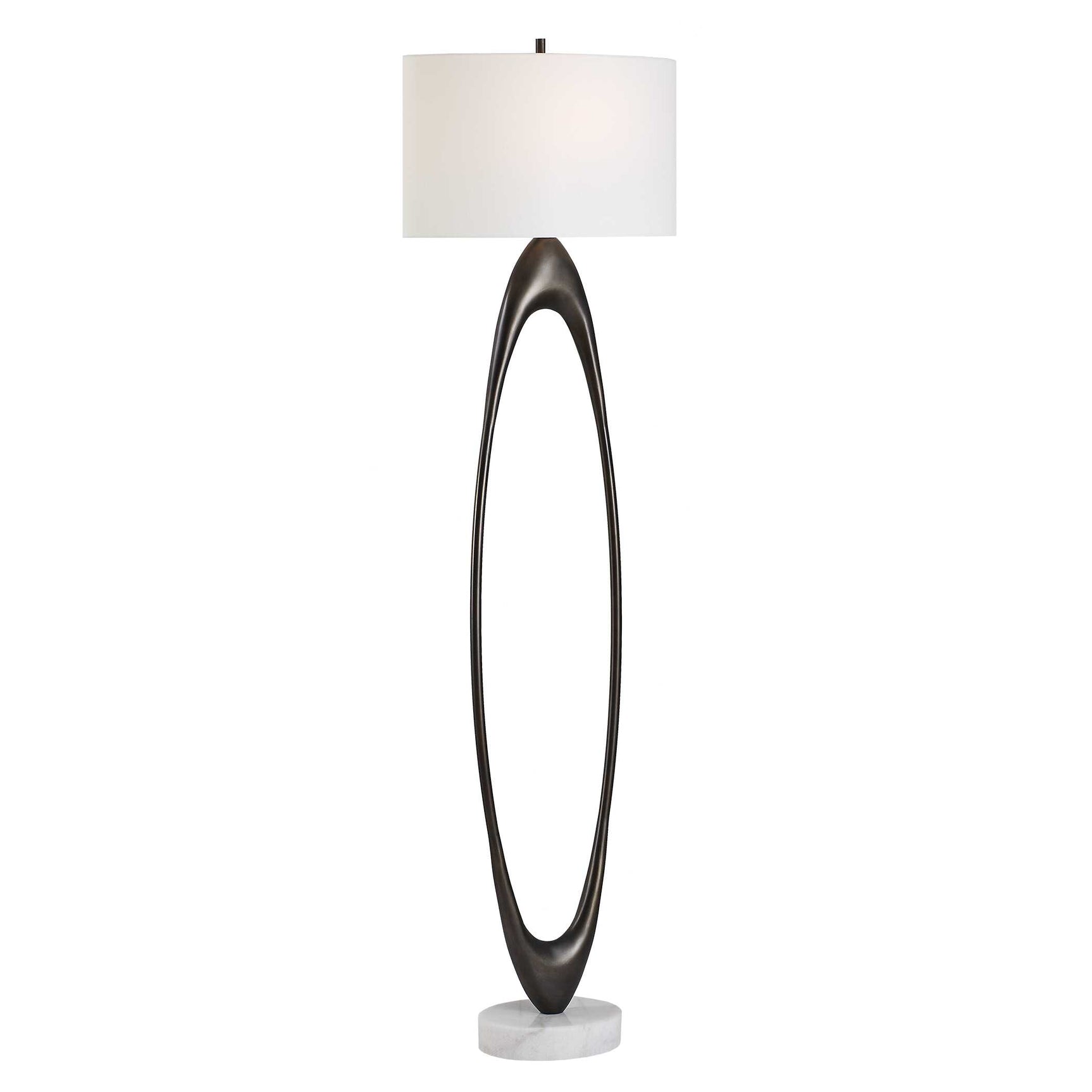 Sonic Bronze Open Oval Floor Lamp
