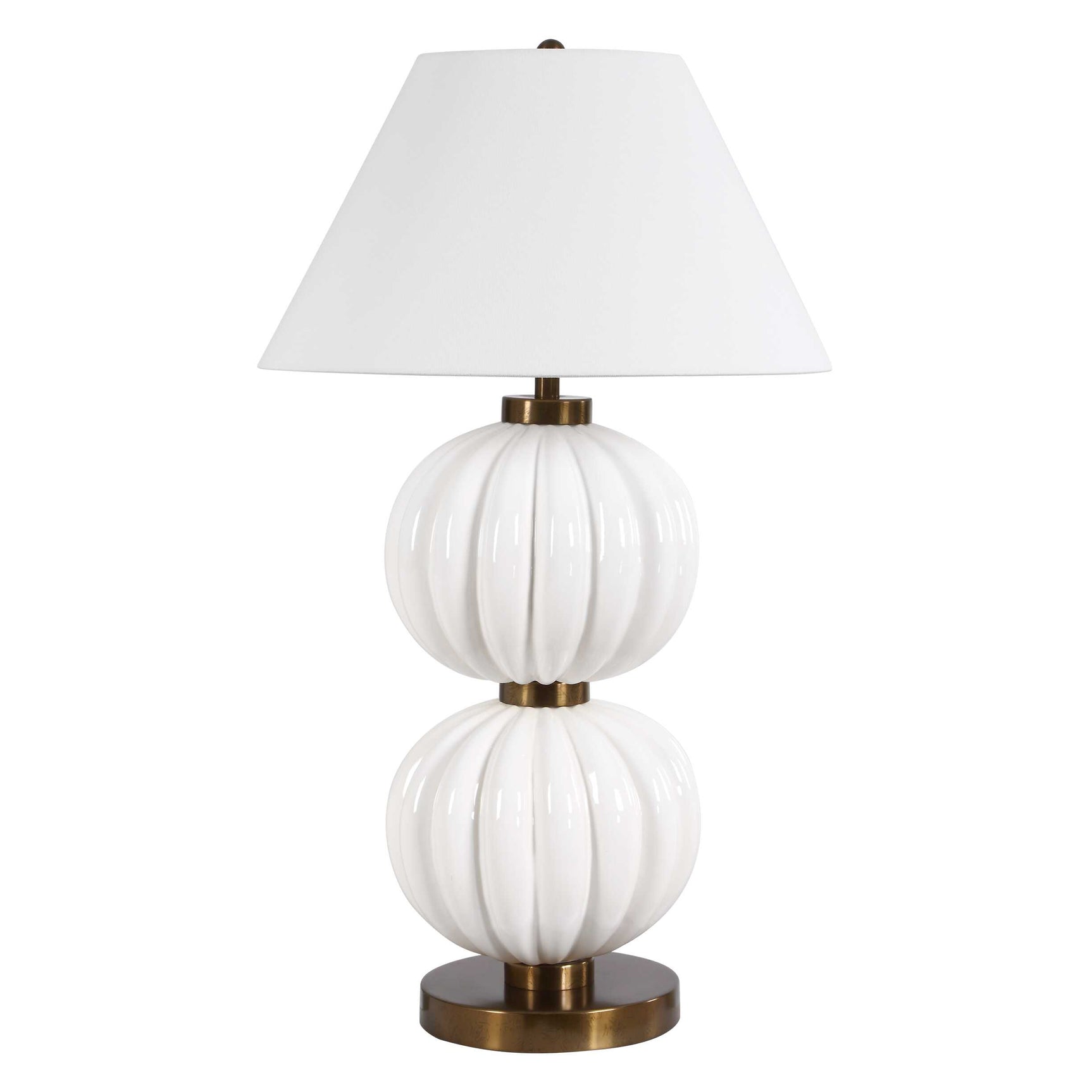 Irena White Sphere Table Lamp
