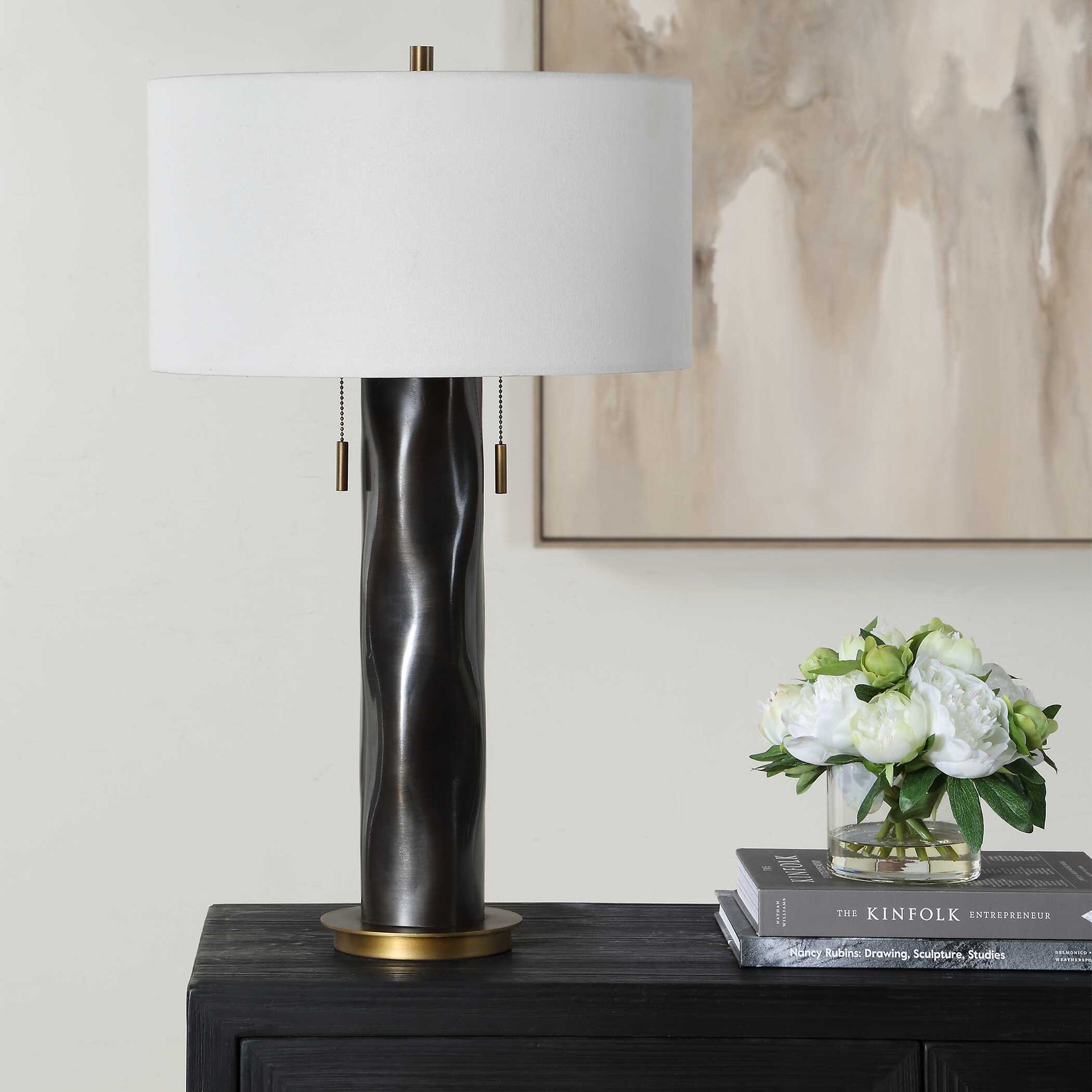 Carmine Dark Bronze Table Lamp