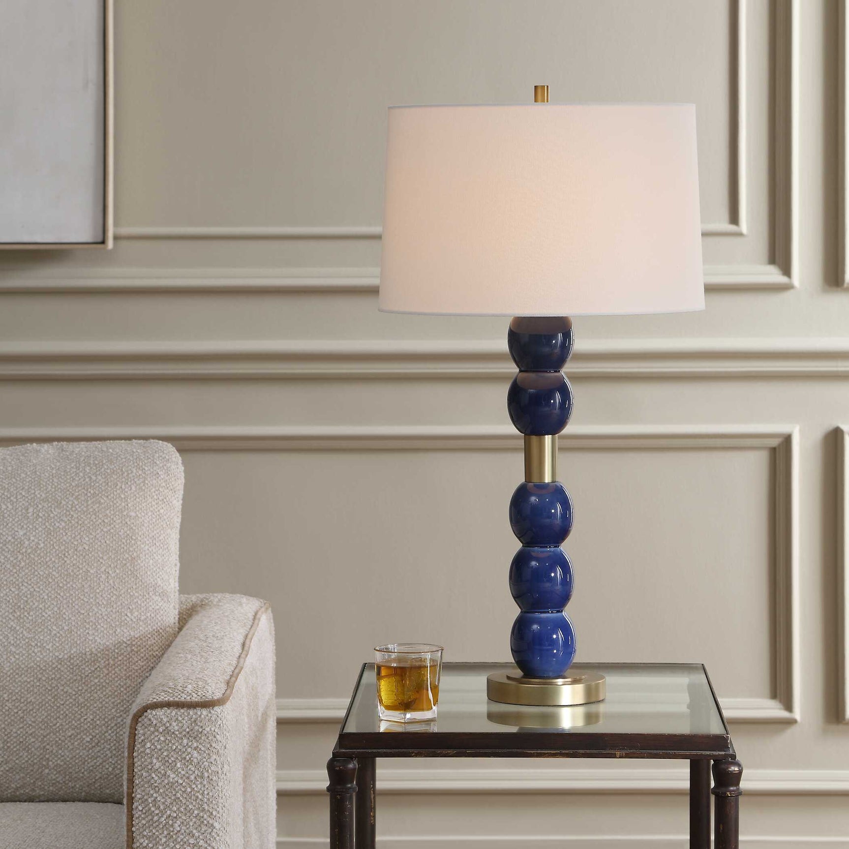 Bellore Blue Glaze Table Lamp