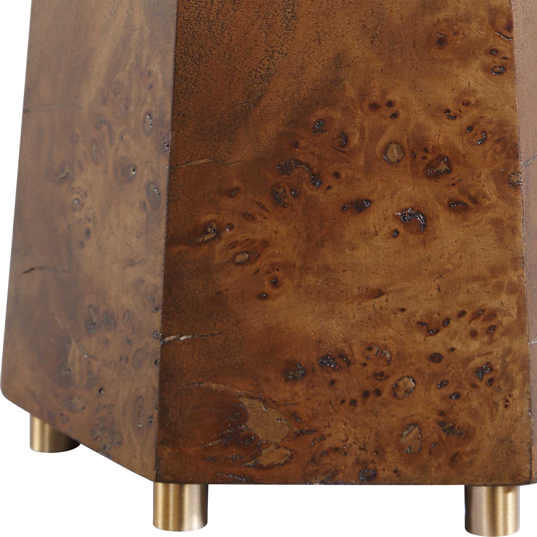 McCaffrey Woodtone Tapered Burl Table Lamp