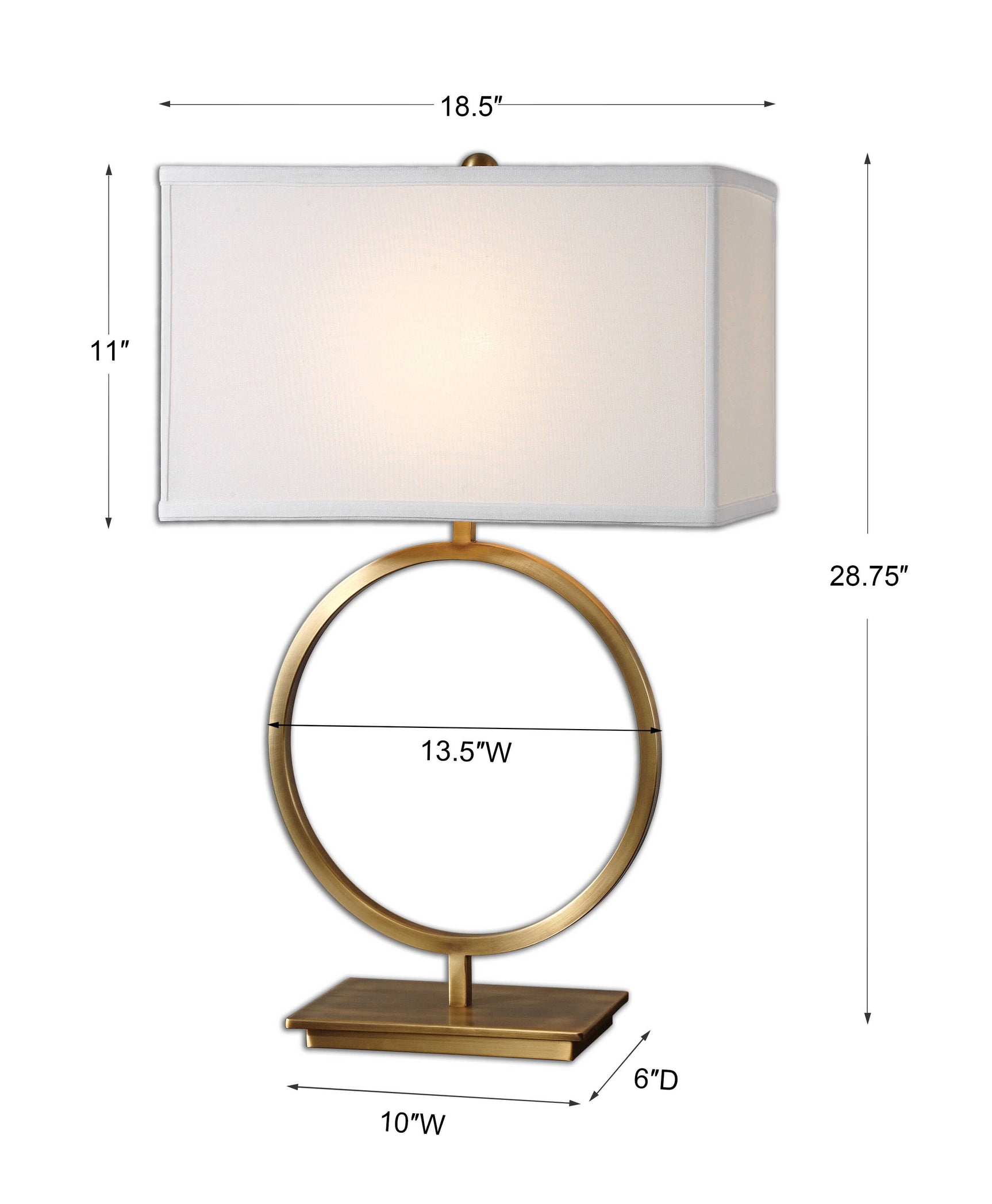 Duara Brass Circle Table Lamp