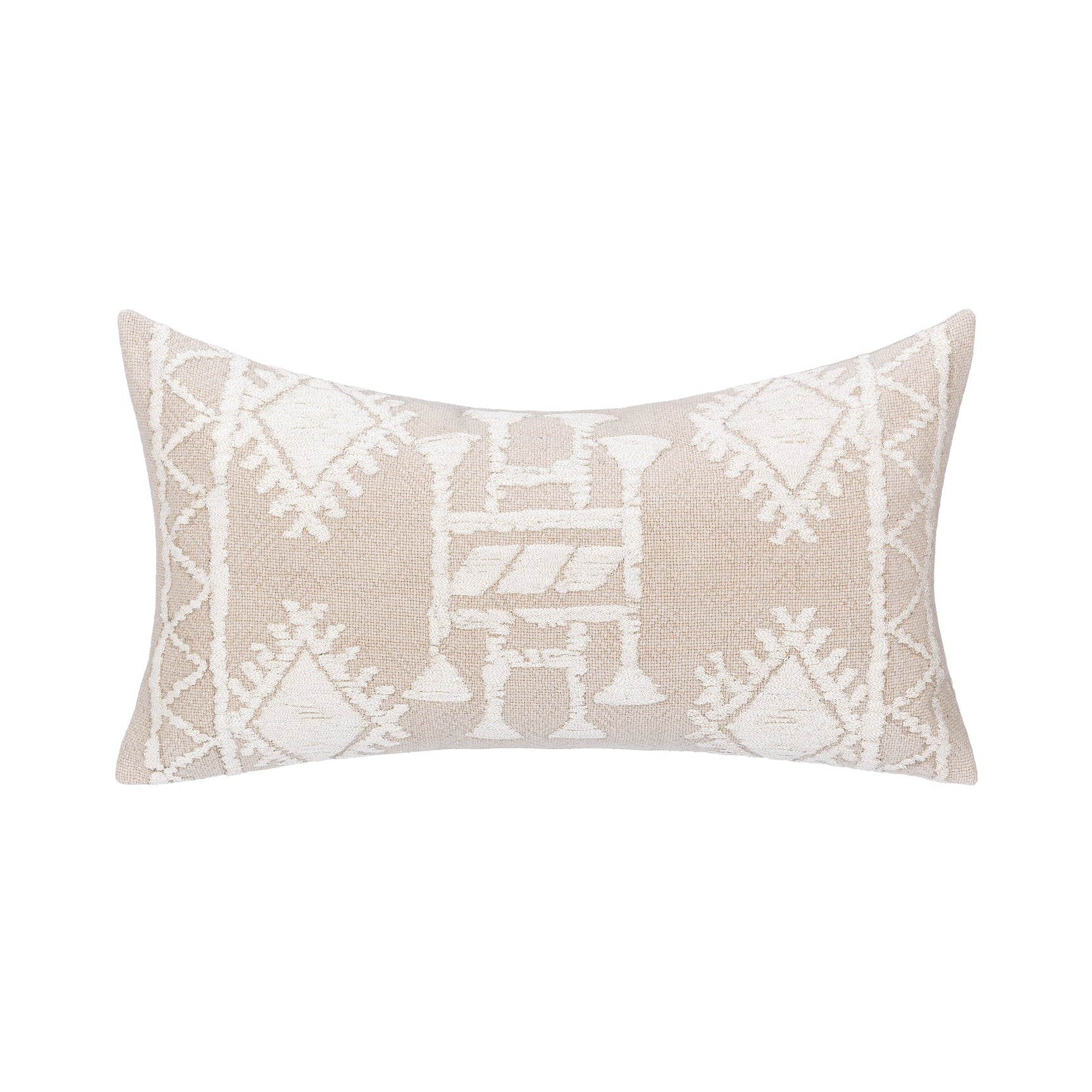LN Abbey Mocha Cream/Ivory 14x26 Throw Pillow (Set of 2) - Ornate Home