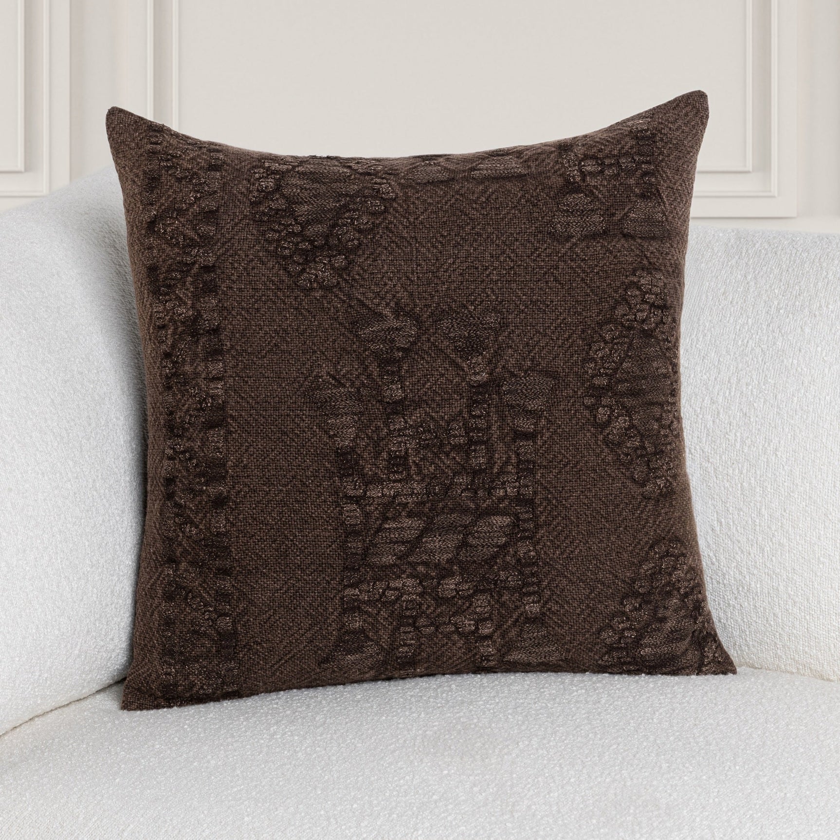 LN Abbey Sierra Brown 22x22 Throw Pillow (Set of 2) - Ornate Home