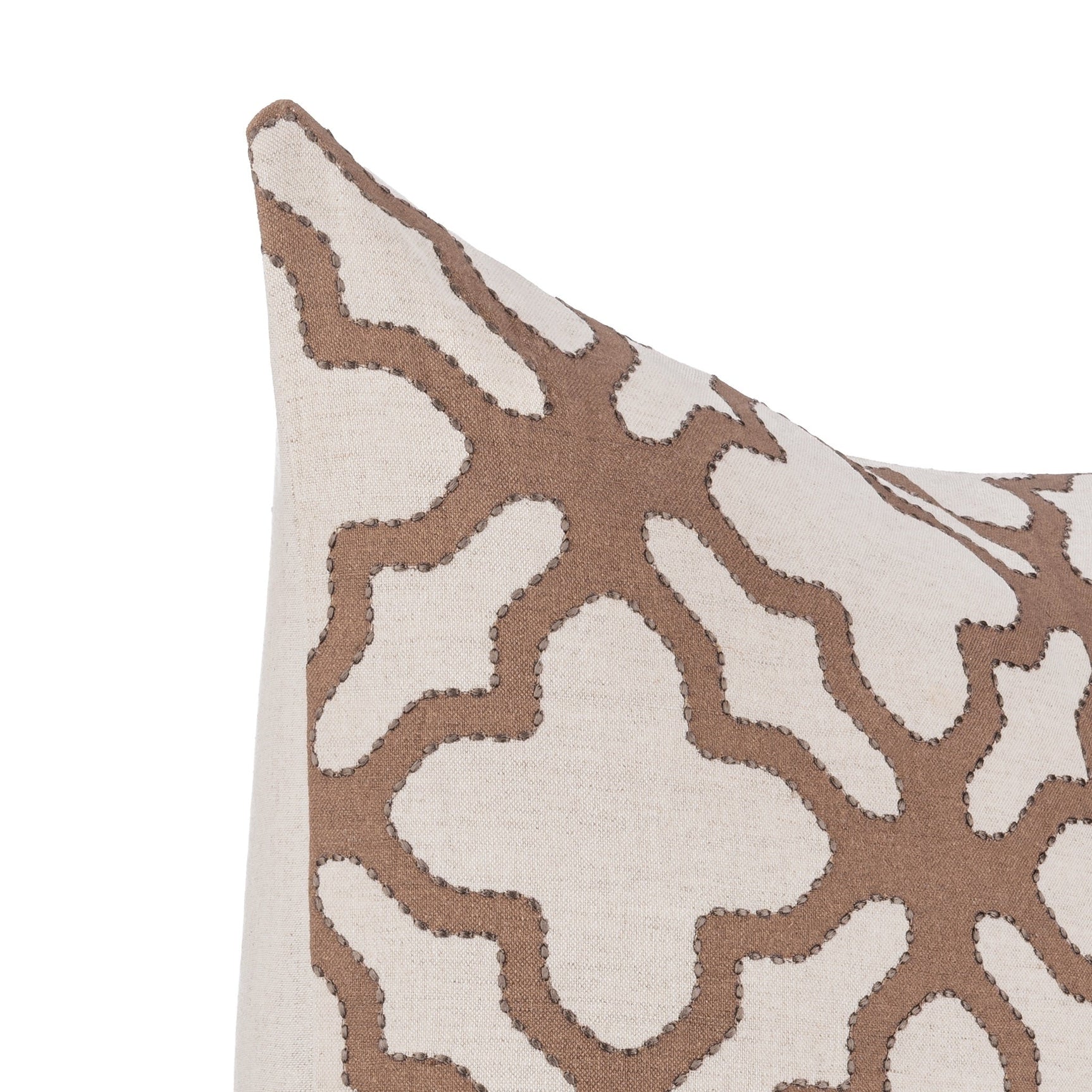 LN Mullan Frothed Brown 22x22 Throw Pillow (Set of 2) - Ornate Home
