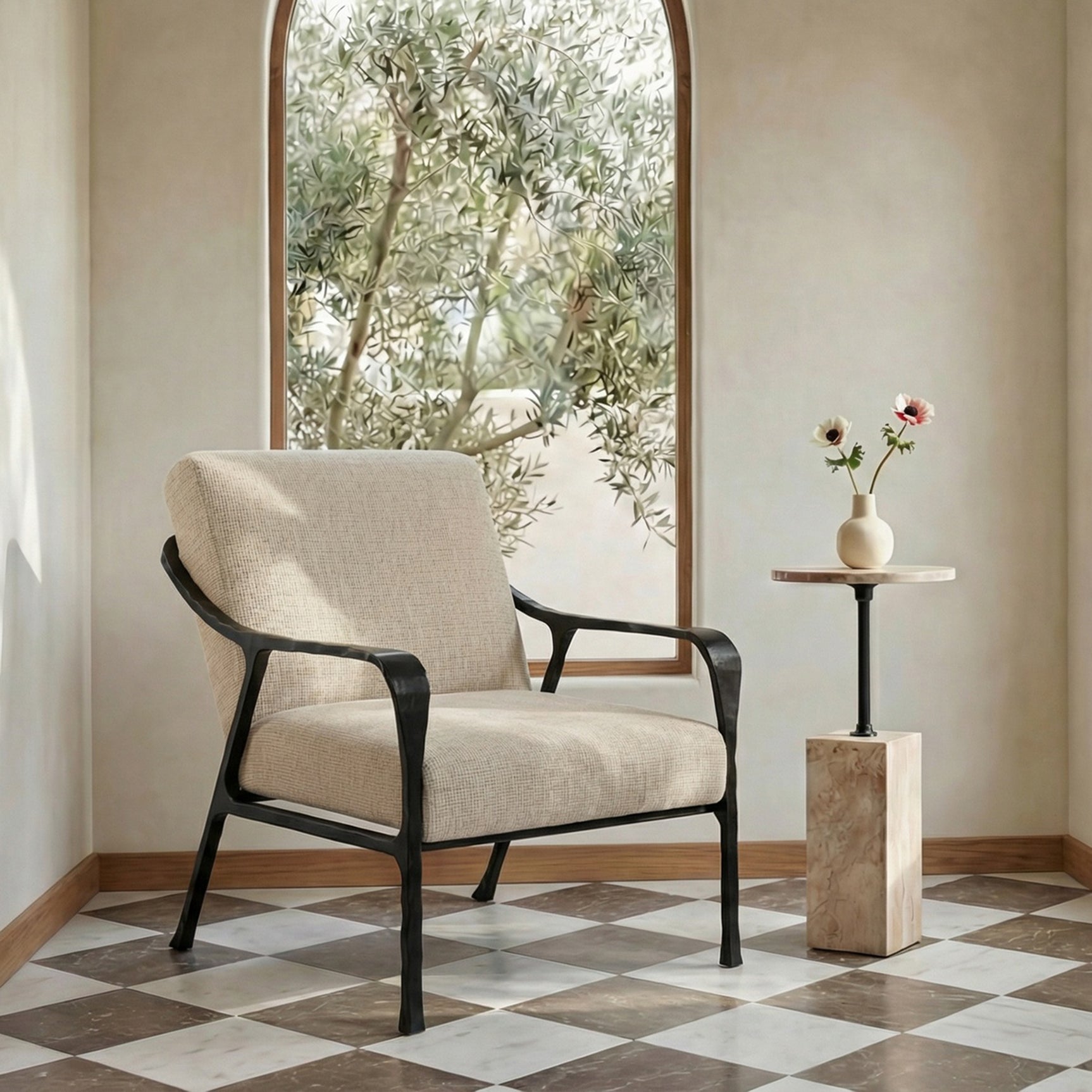 Rowe Beige Accent Chair