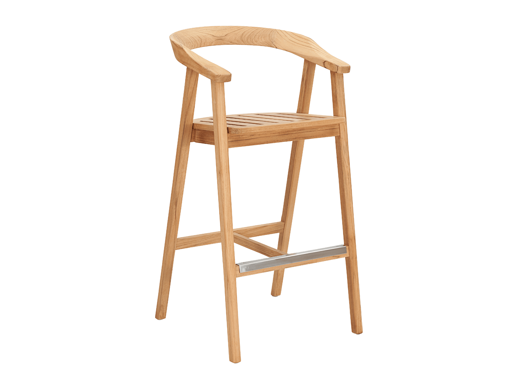 La Costa Teak Outdoor Barrel Back Bar Armchair - Ornate Home