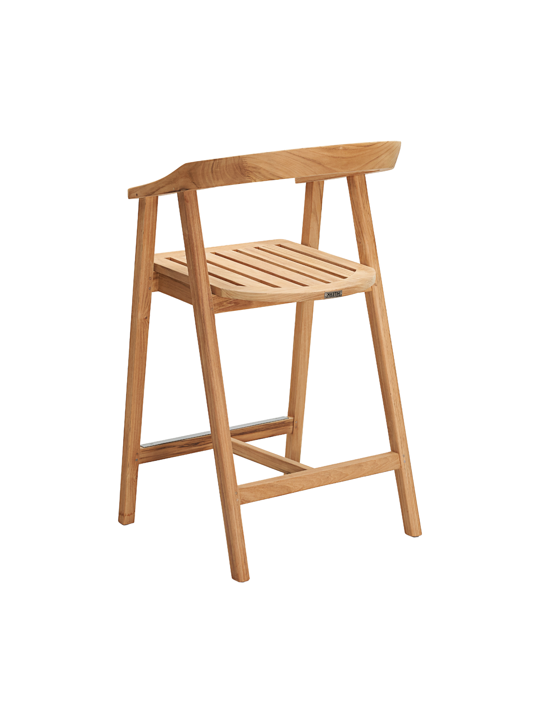 La Costa Teak Outdoor Barrel Back Counter Height Armchair - Ornate Home