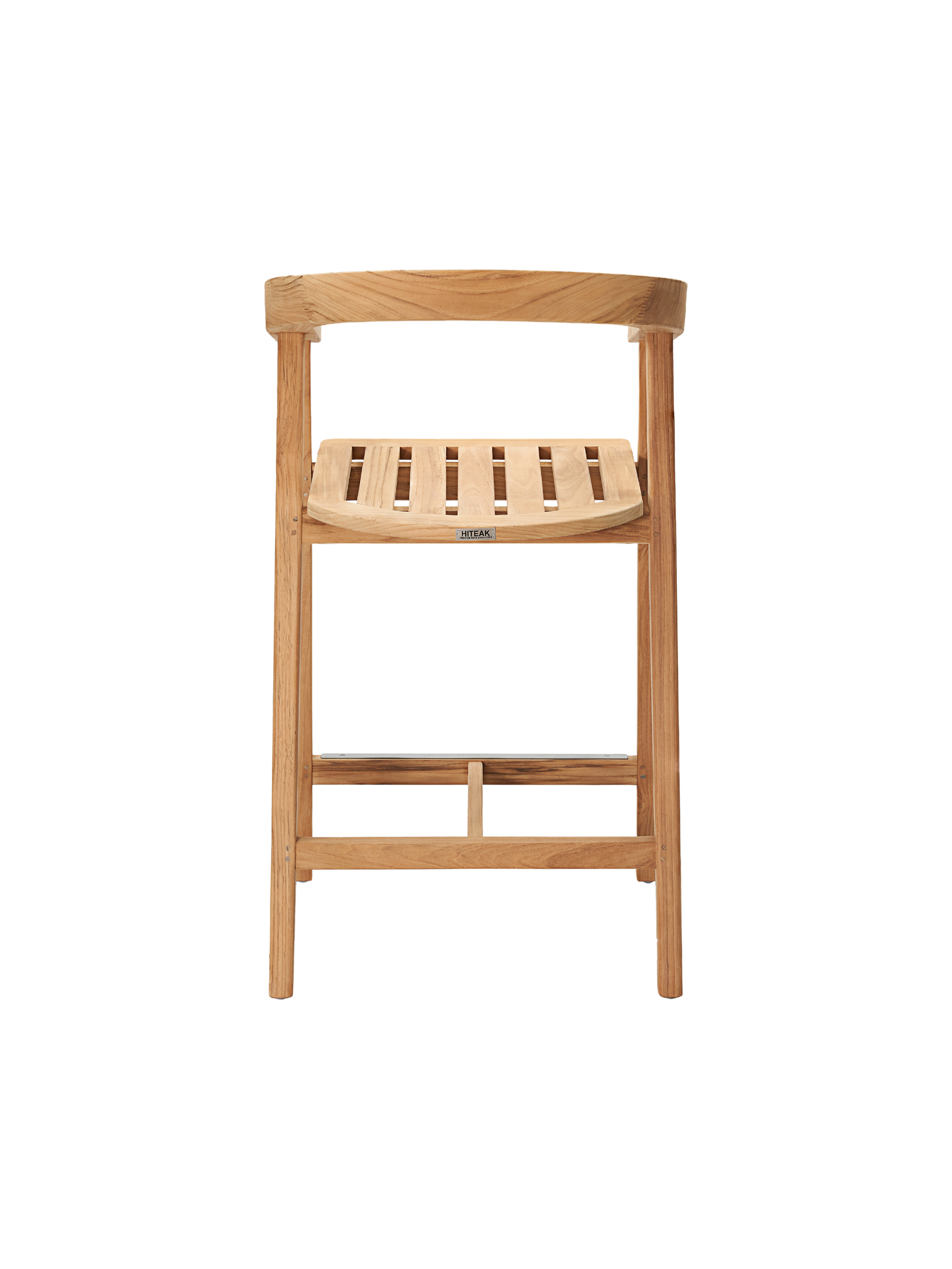 La Costa Teak Outdoor Barrel Back Counter Height Armchair - Ornate Home