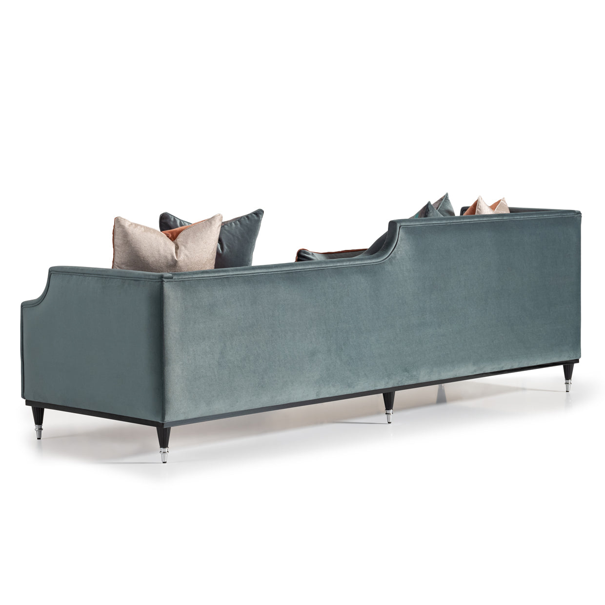 La Francaise Black Ice/Azure Mansion Sofa - Ornate Home