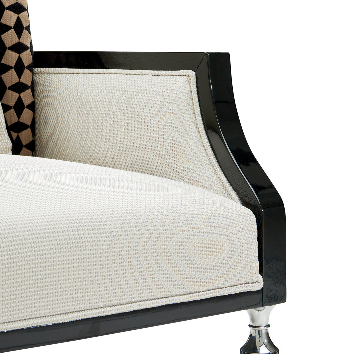 La Francaise Black Ice/Café Accent Chair - Ornate Home