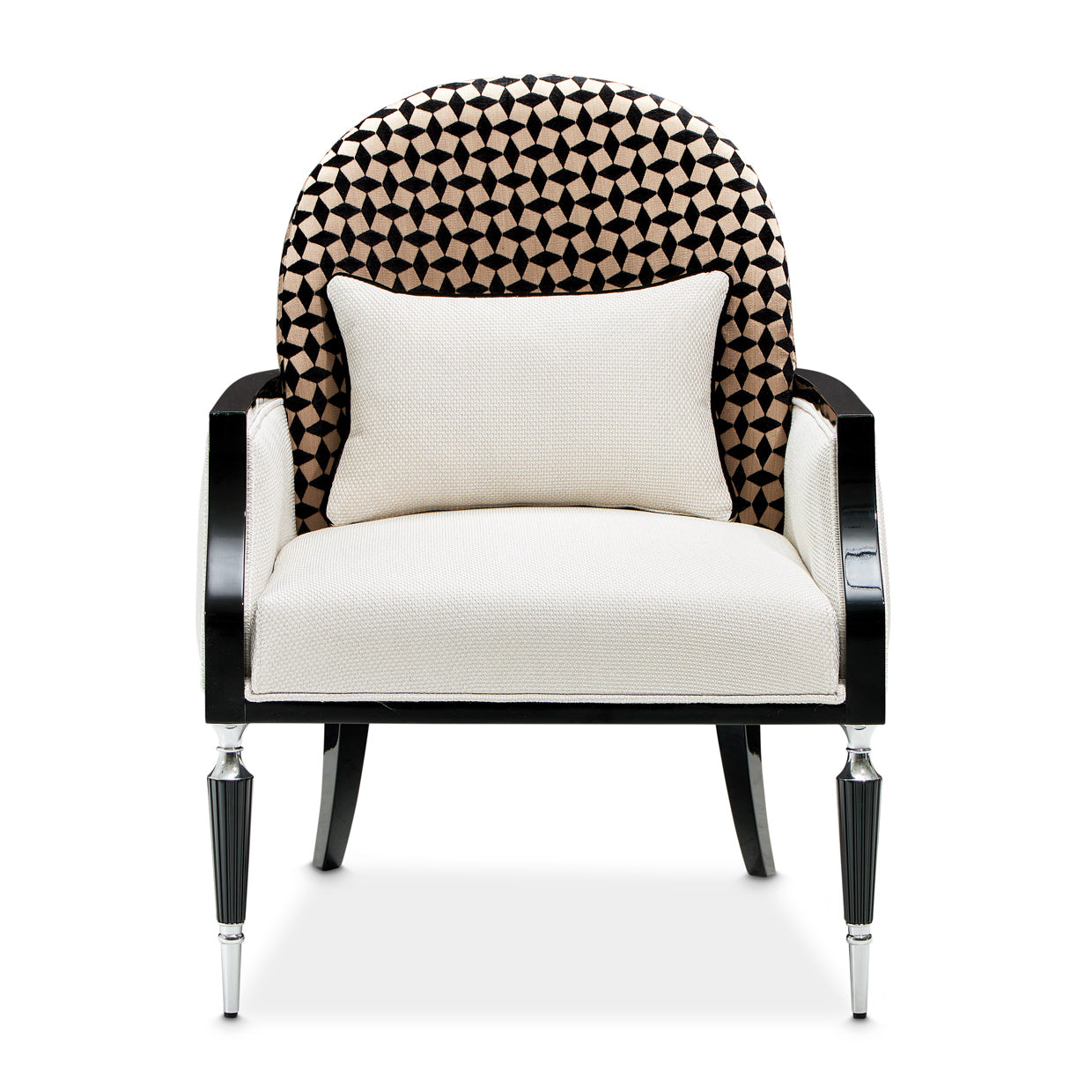 La Francaise Black Ice/Café Accent Chair - Ornate Home