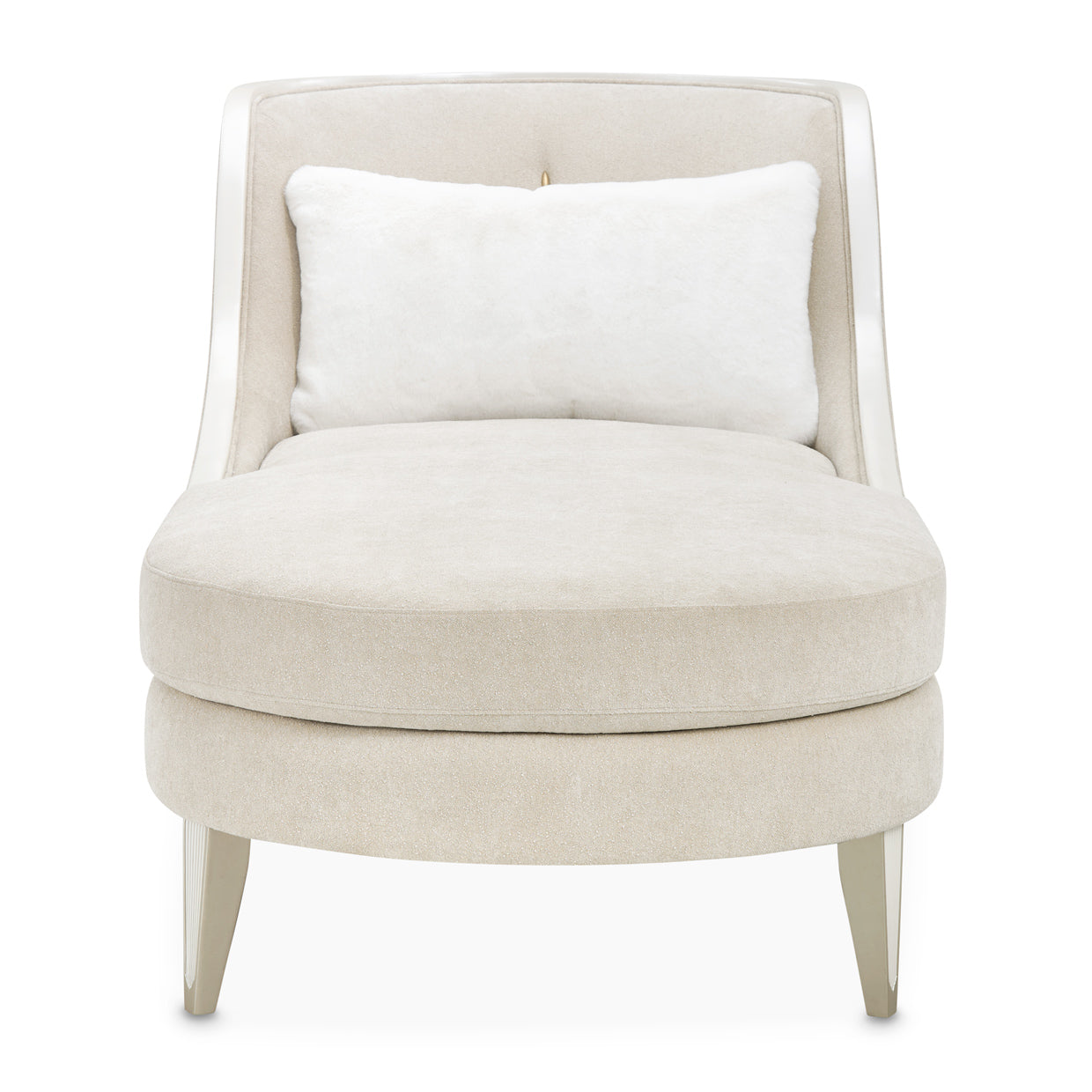 La Marisia Champagne Gold/Tranquil Chenille Chaise - Ornate Home