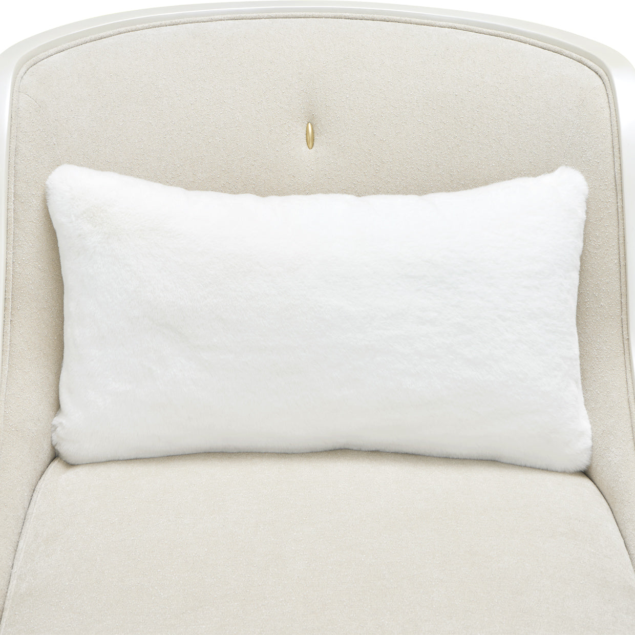 La Marisia Champagne Gold/Tranquil Chenille Chaise - Ornate Home