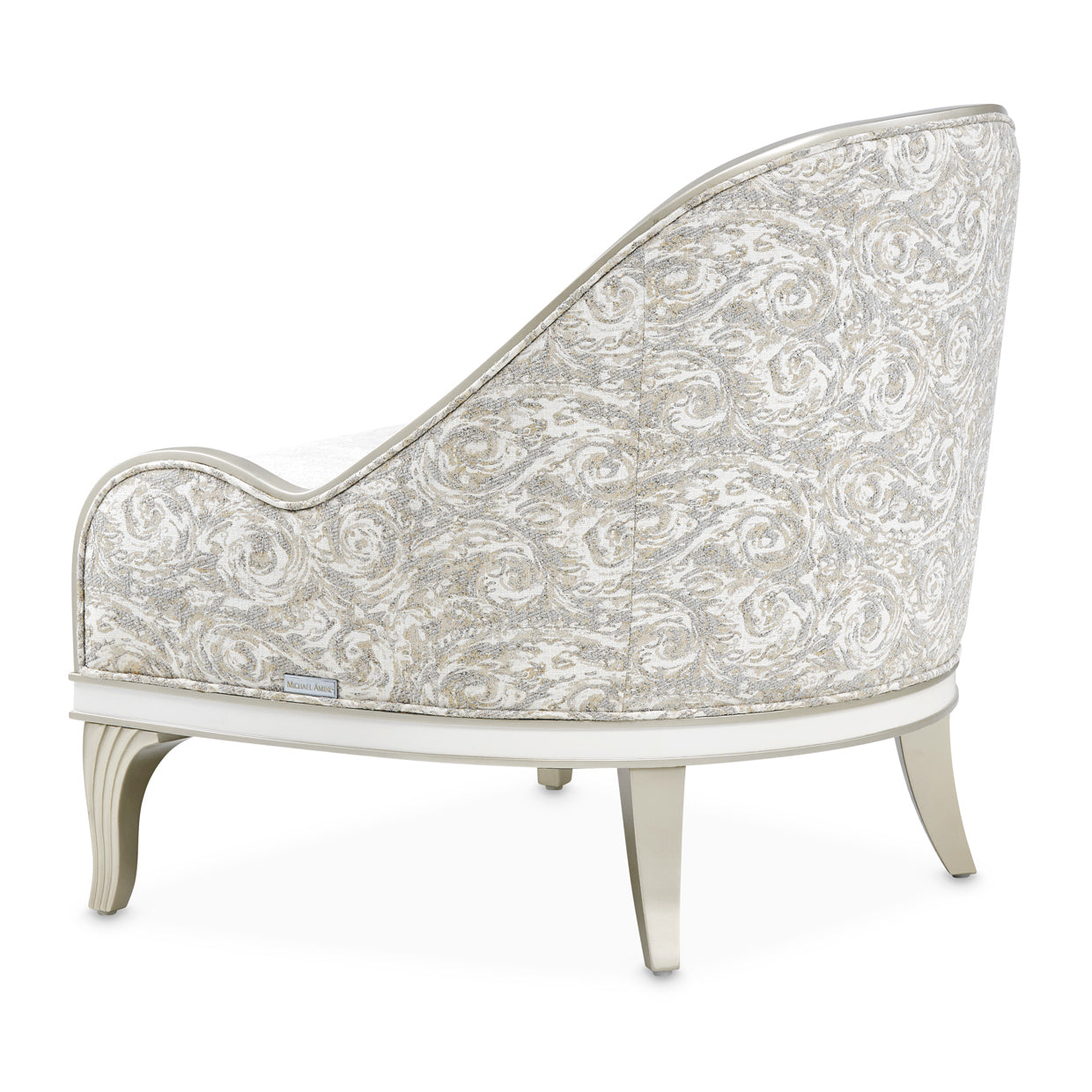 La Marisia Champagne/Tranquil Chenille Accent Chair - Ornate Home