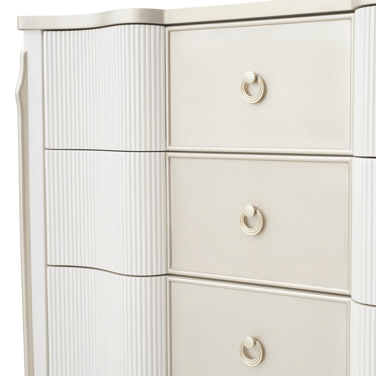 La Marisia Creamy Pearl 5-Drawer Chest - Ornate Home