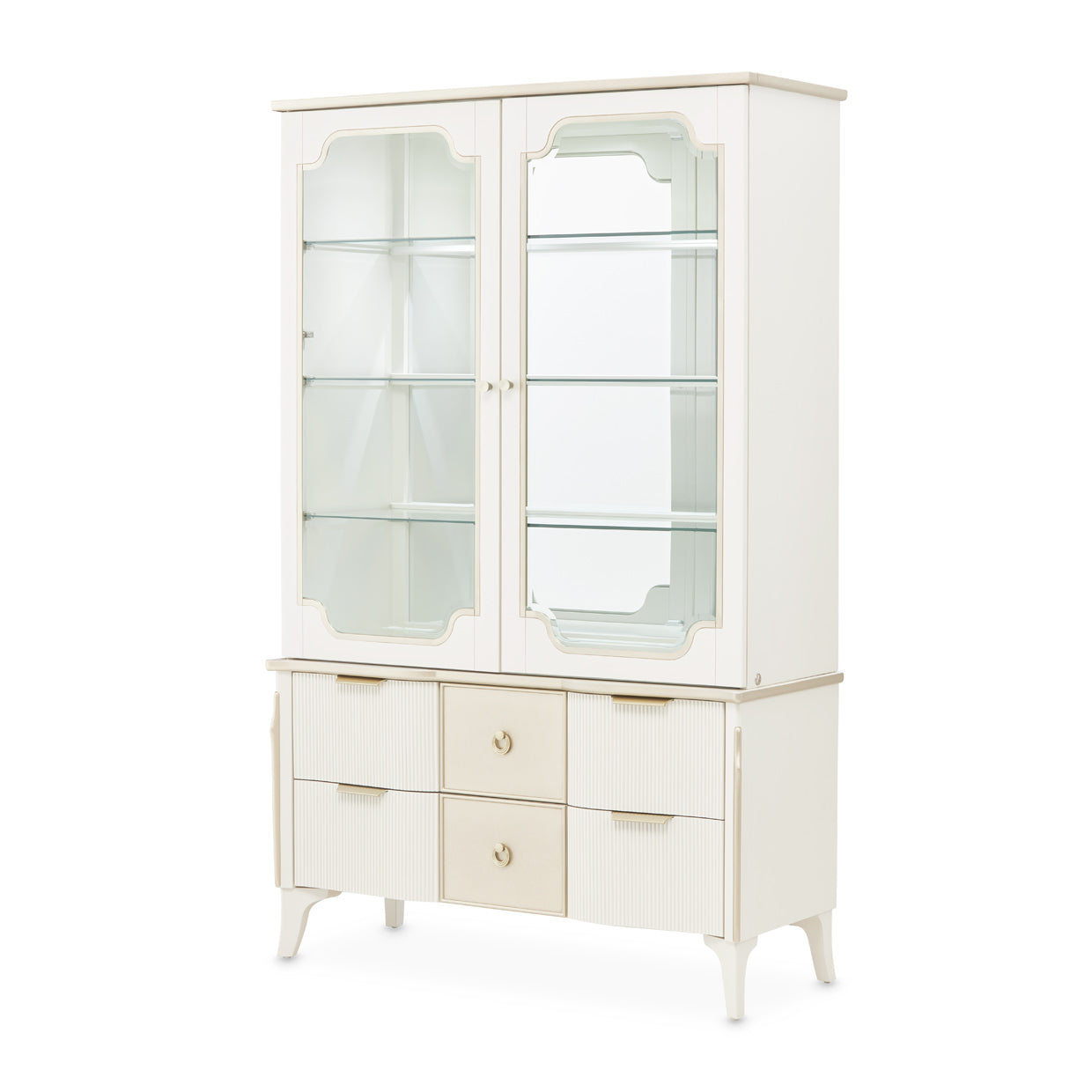 La Marisia Creamy Pearl Display Cabinet - Ornate Home