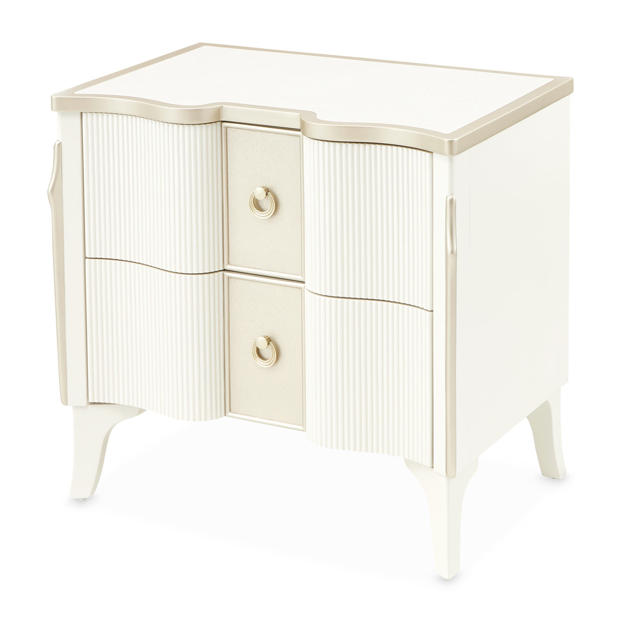 La Marisia Creamy Pearl Nightstand - Ornate Home