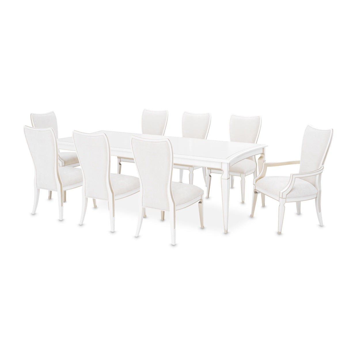 La Marisia Creamy Pearl Rectangular Dining Table - Ornate Home