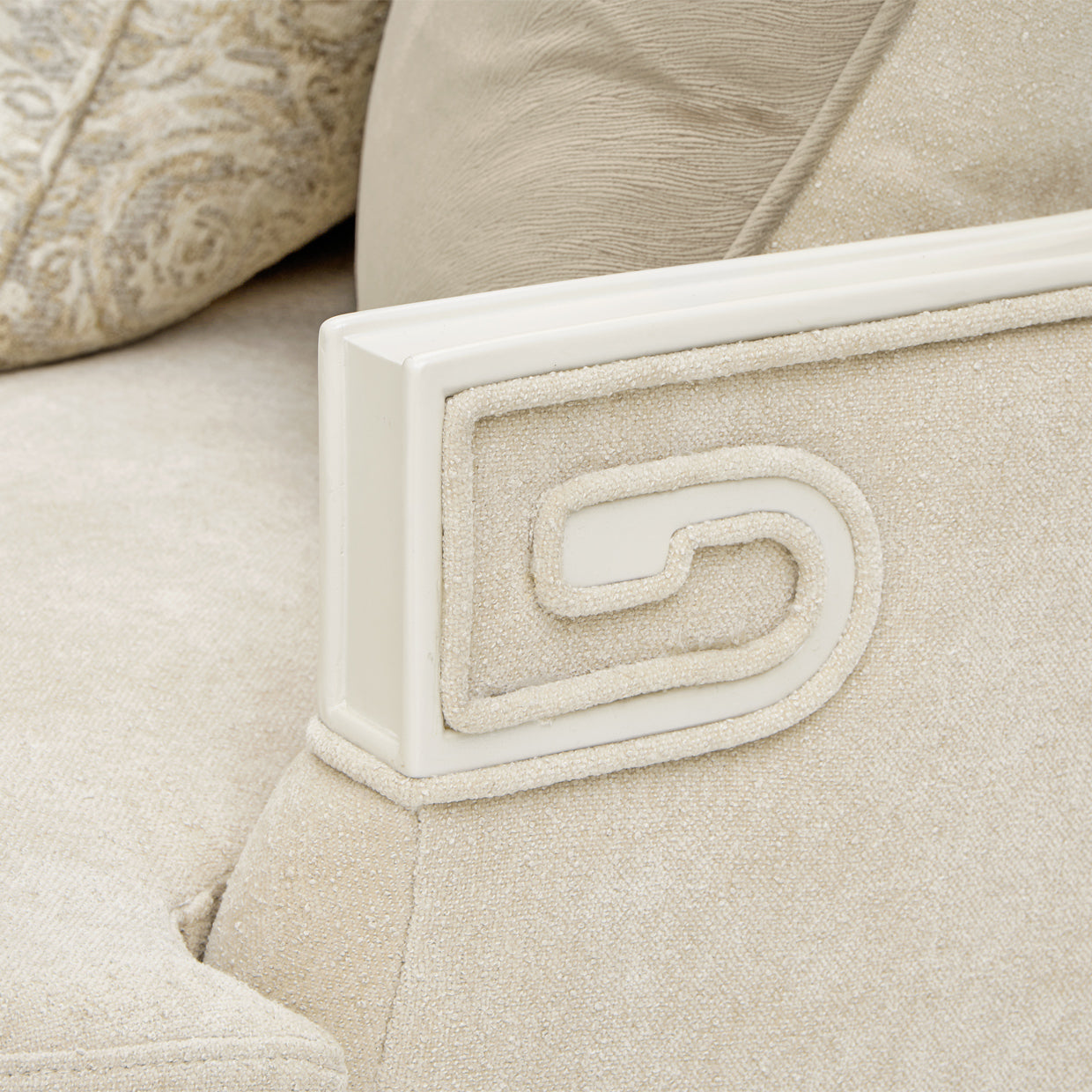 La Marisia Creamy Pearl/Tranquil Chenille Loveseat - Ornate Home