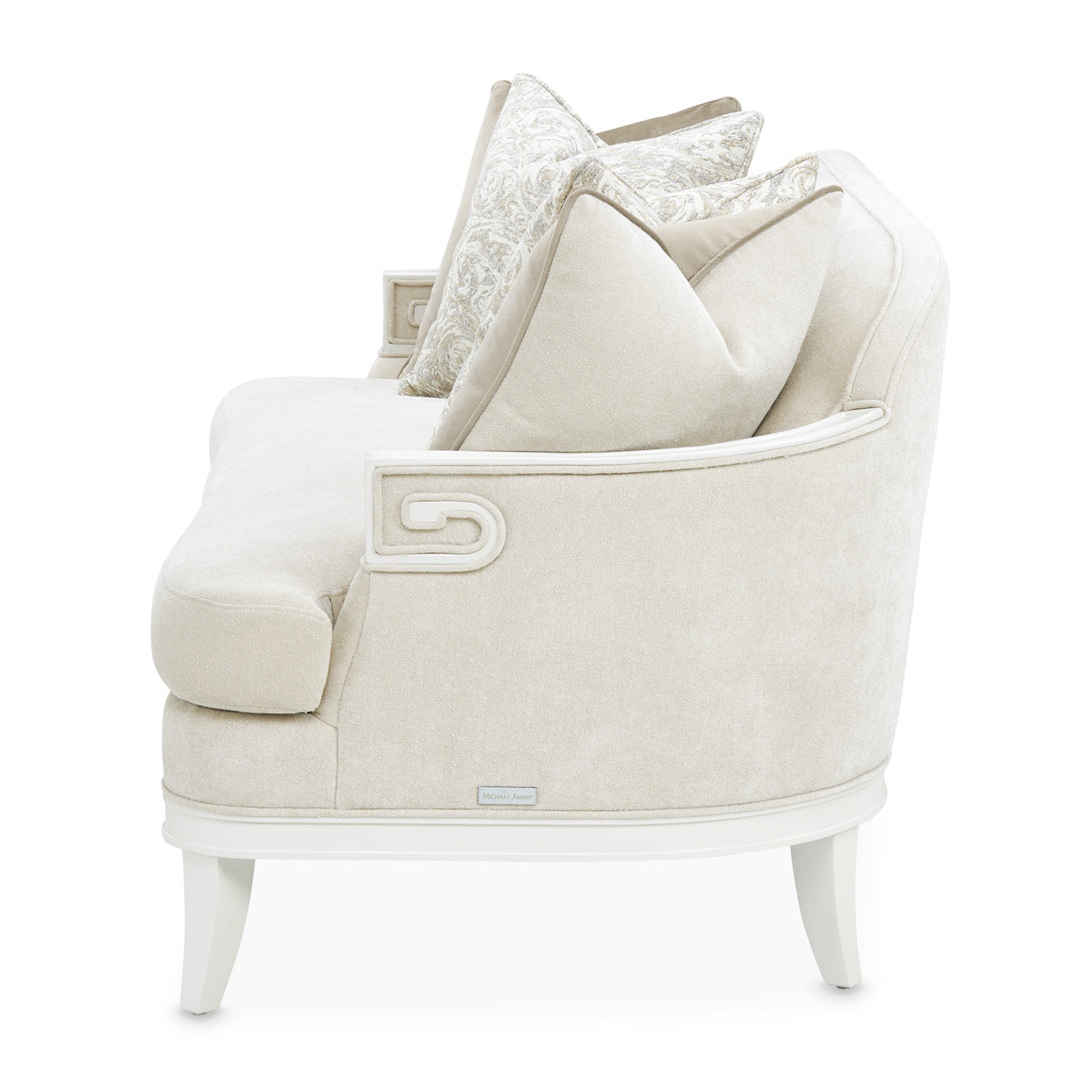 La Marisia Creamy Pearl/Tranquil Chenille Loveseat - Ornate Home
