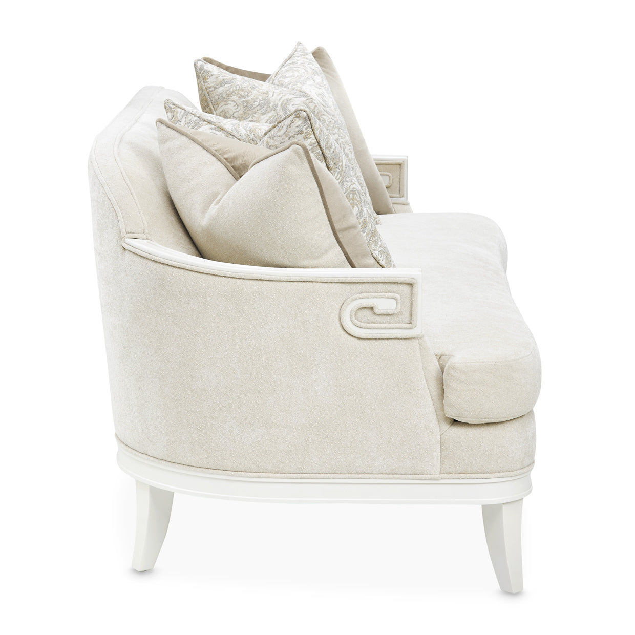La Marisia Creamy Pearl/Tranquil Chenille Loveseat - Ornate Home