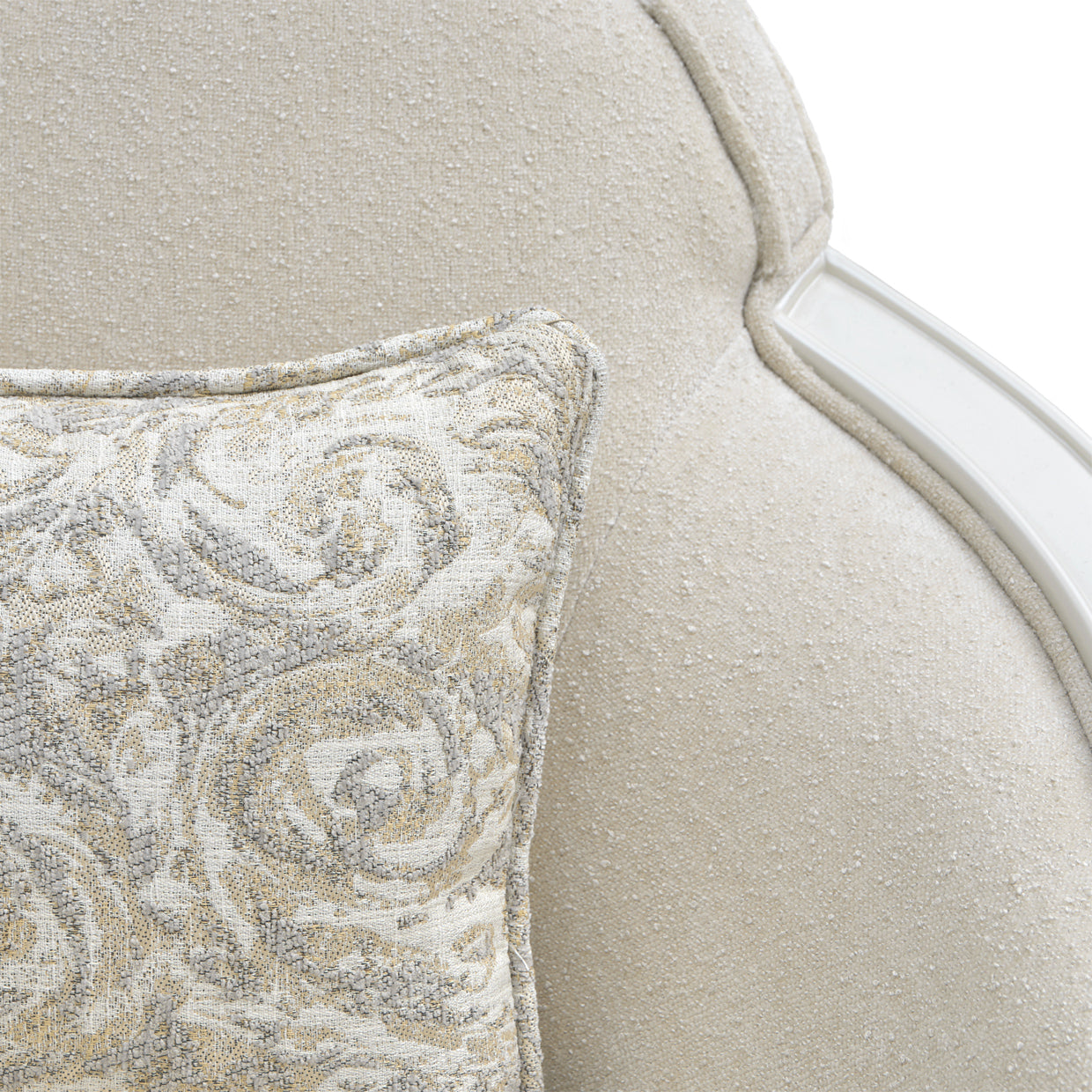 La Marisia Creamy Pearl/Tranquil Chenille Matching Chair - Ornate Home