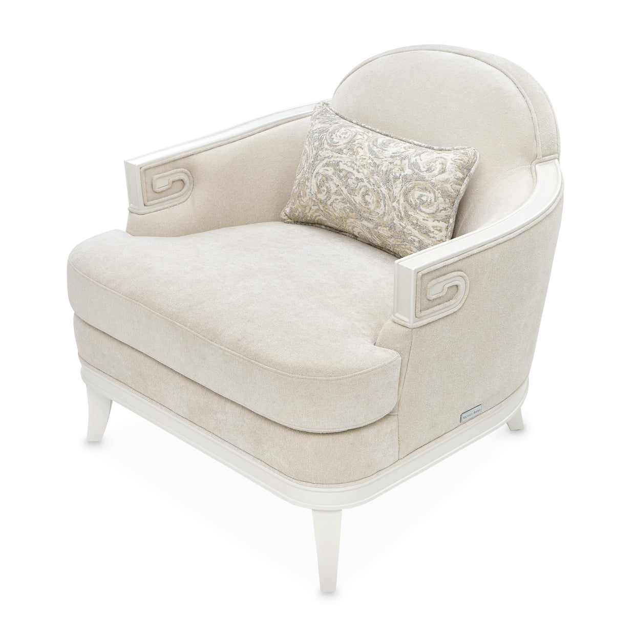 La Marisia Creamy Pearl/Tranquil Chenille Matching Chair - Ornate Home