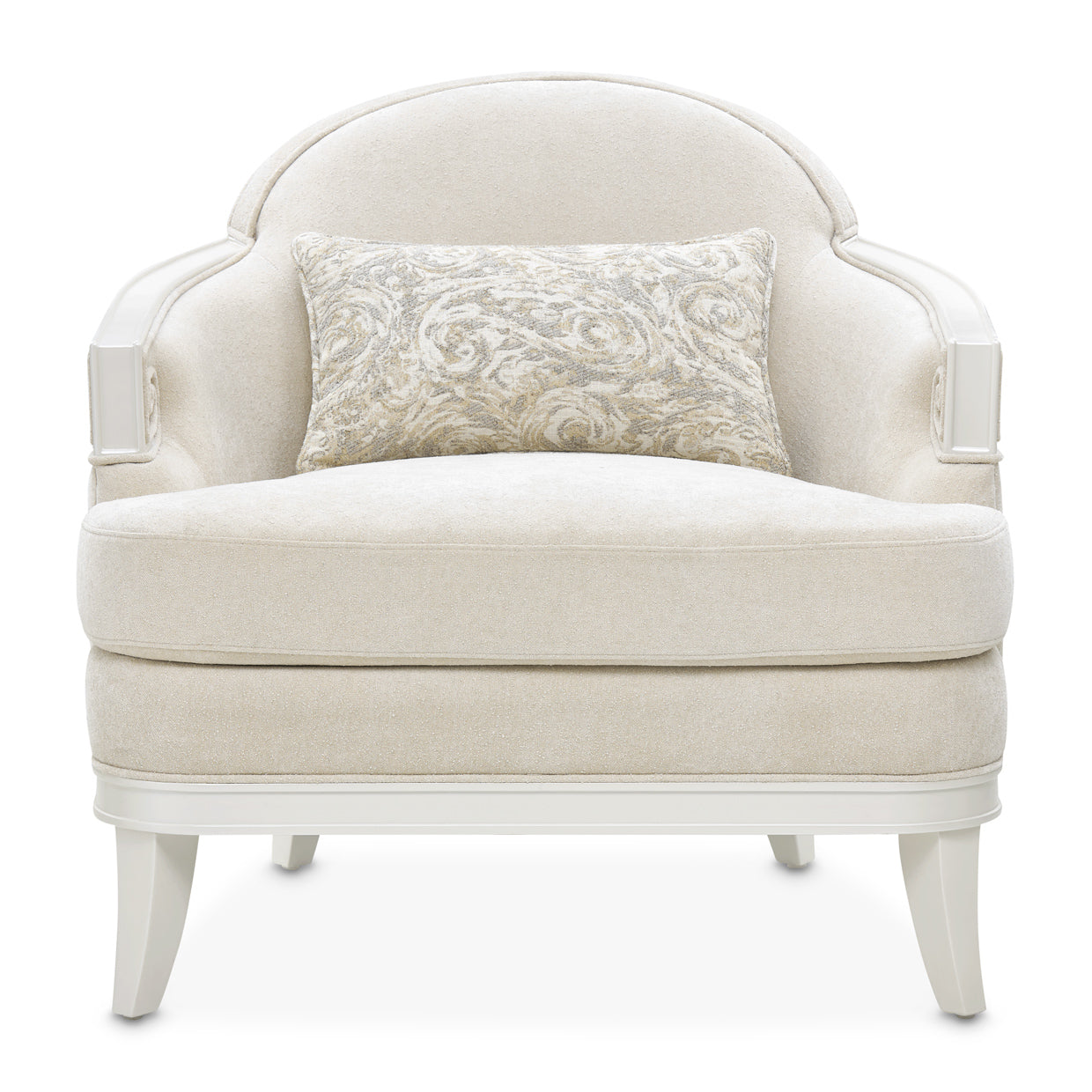 La Marisia Creamy Pearl/Tranquil Chenille Matching Chair - Ornate Home