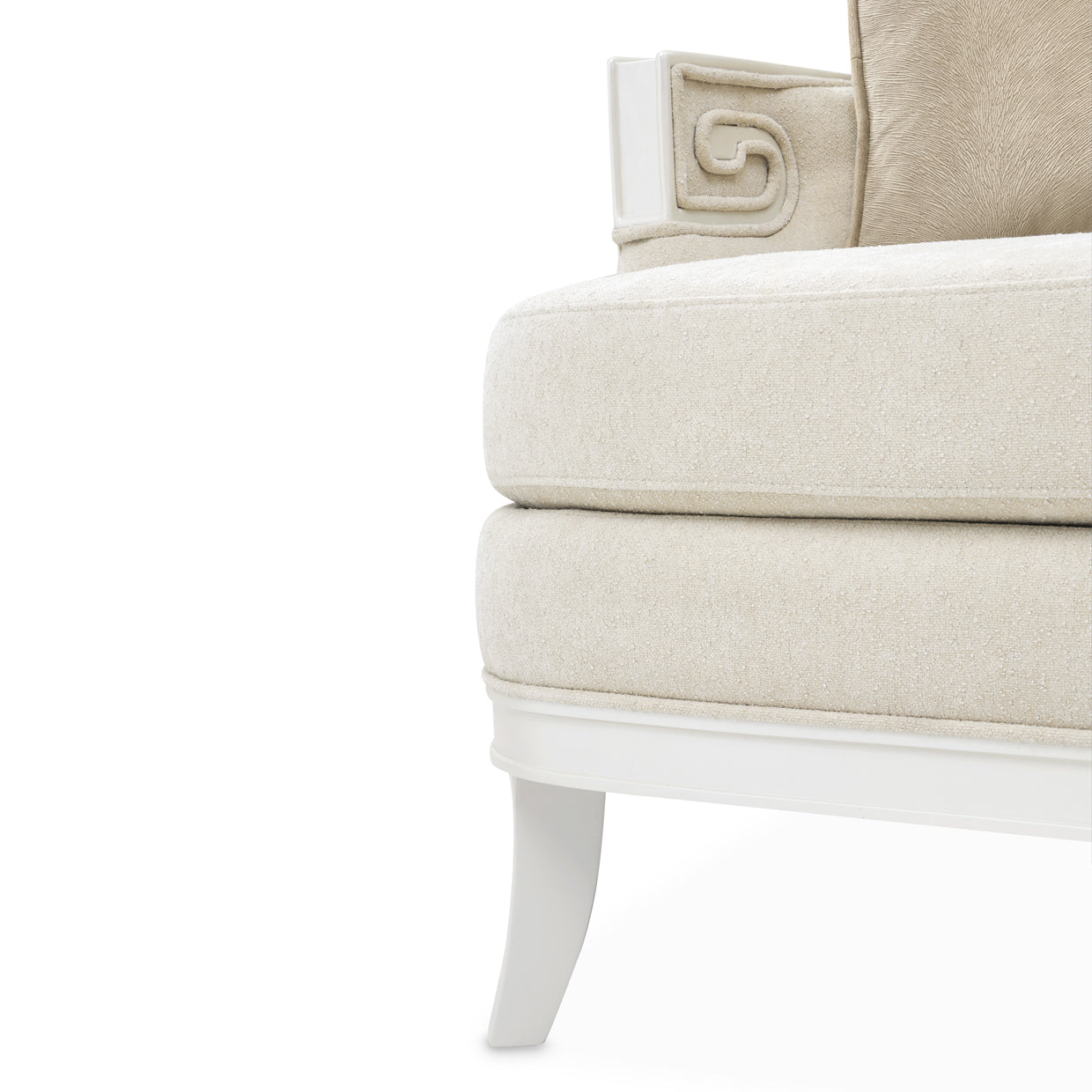 La Marisia Creamy Pearl/Tranquil Chenille Sofa - Ornate Home