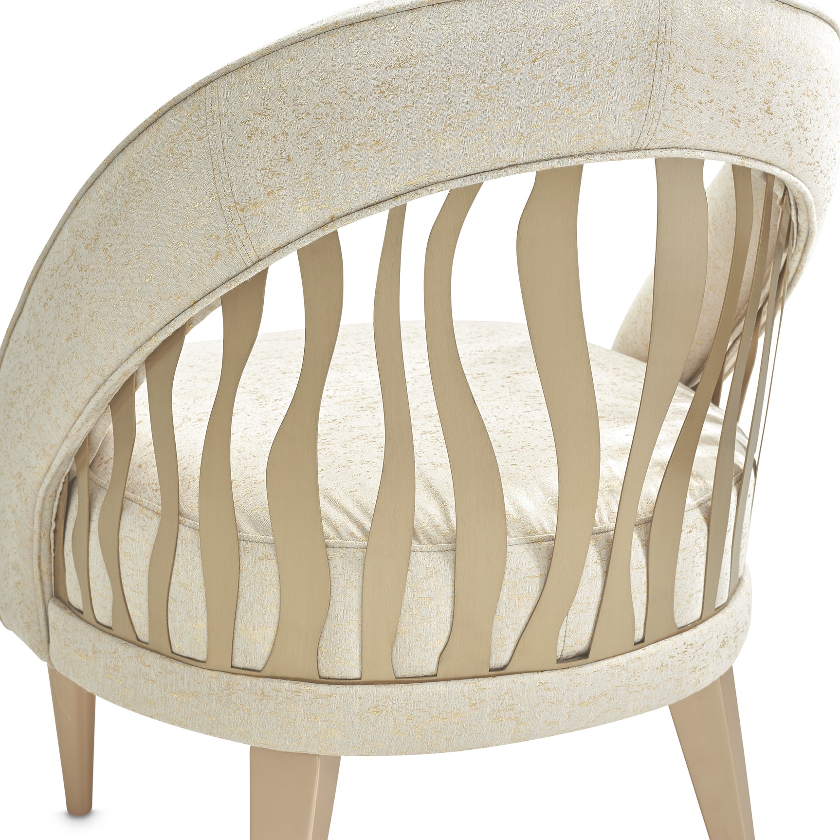 La Rachelle Medium Champagne/Cloud Flame Chair - Ornate Home